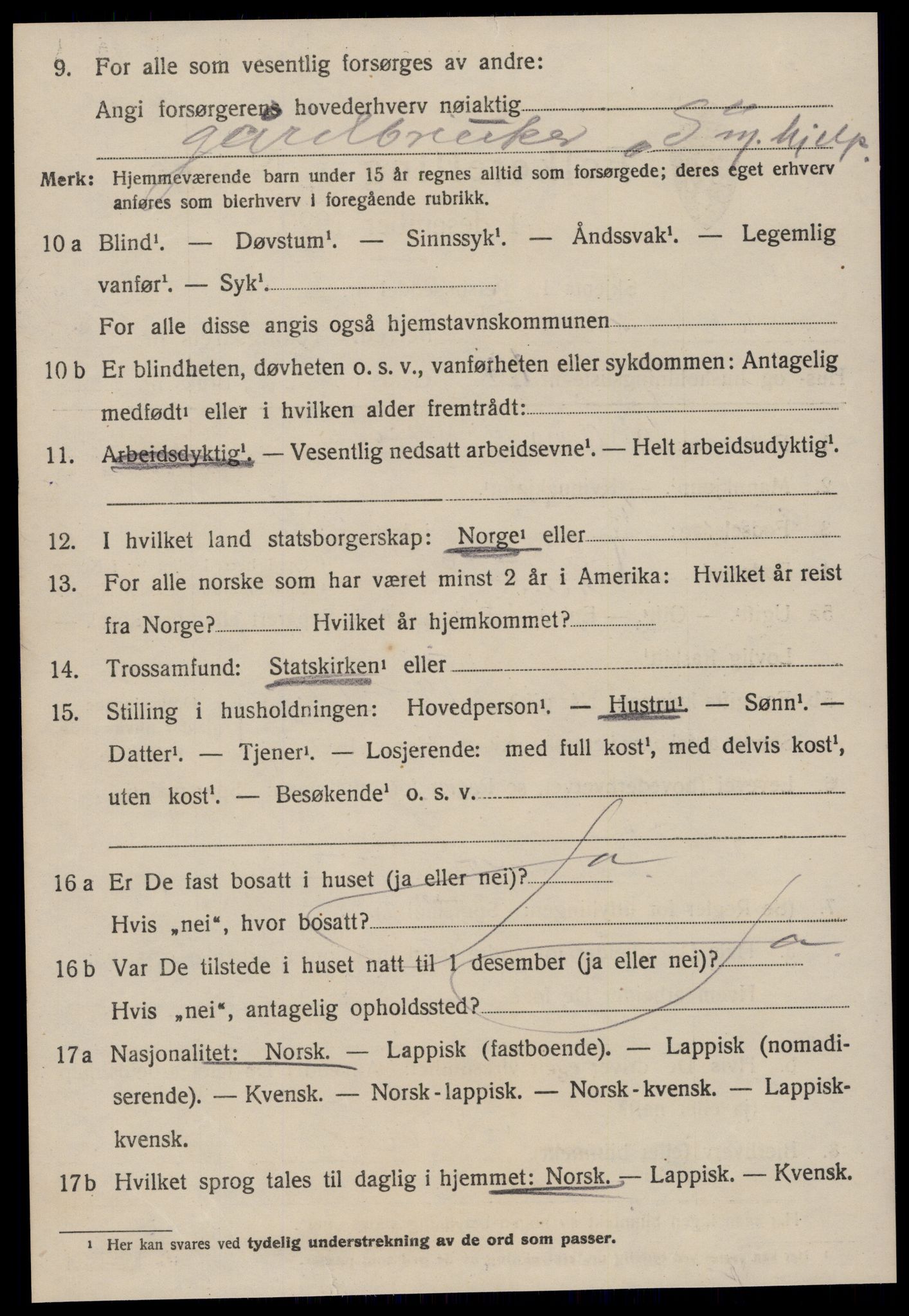 SAT, 1920 census for Jøssund, 1920, p. 1335