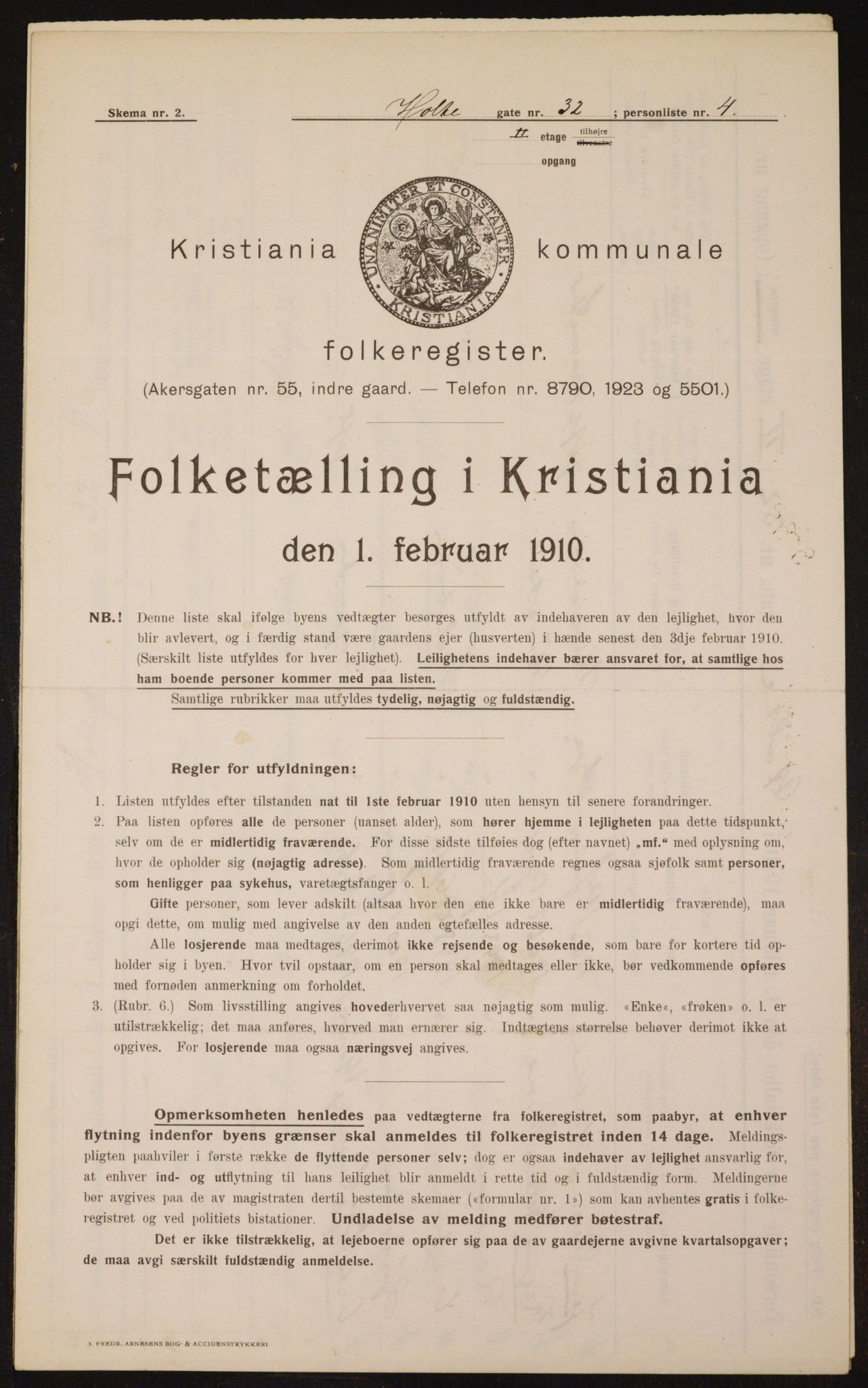 OBA, Municipal Census 1910 for Kristiania, 1910, p. 40579