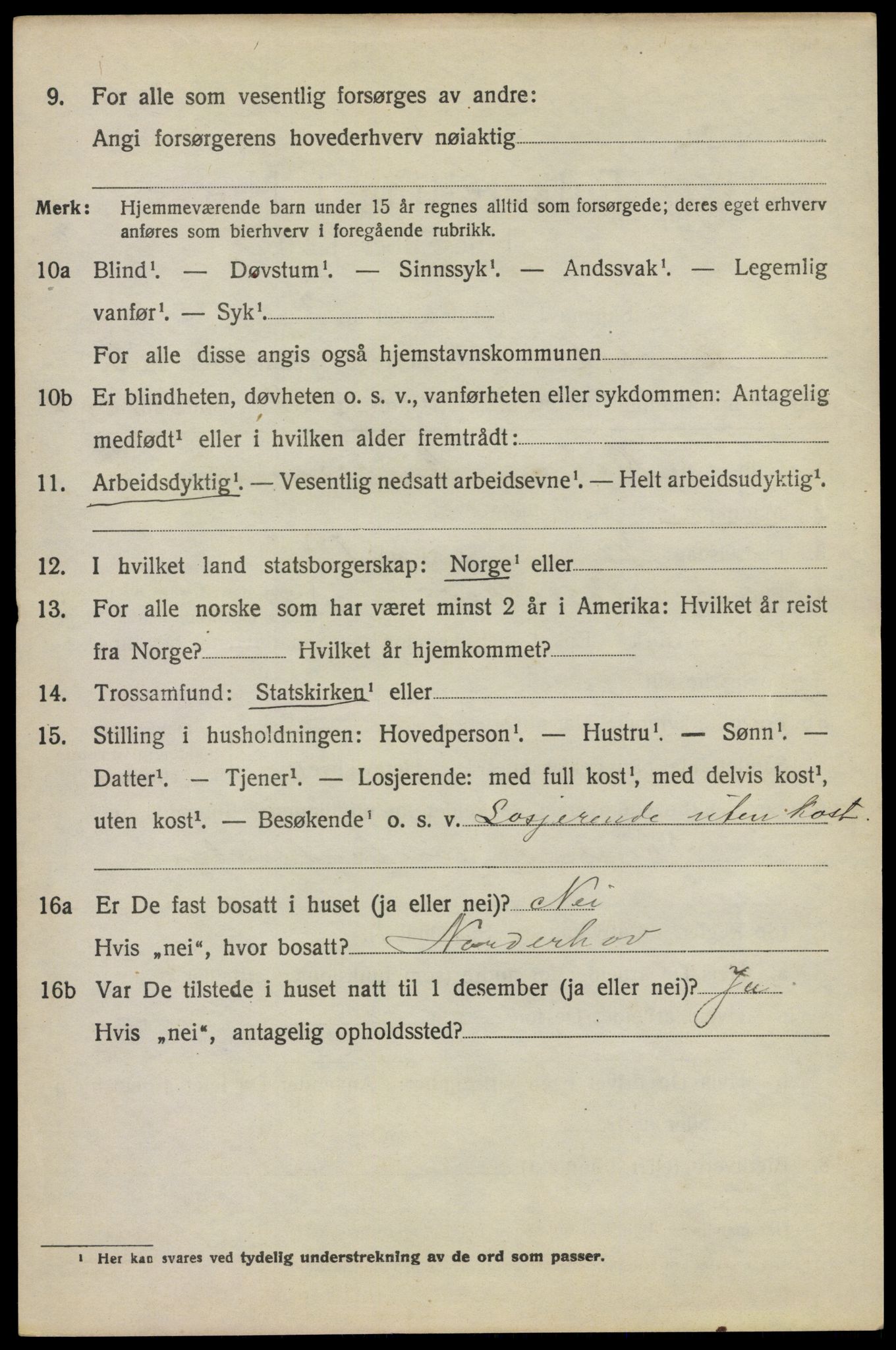 SAO, 1920 census for Enebakk, 1920, p. 3410