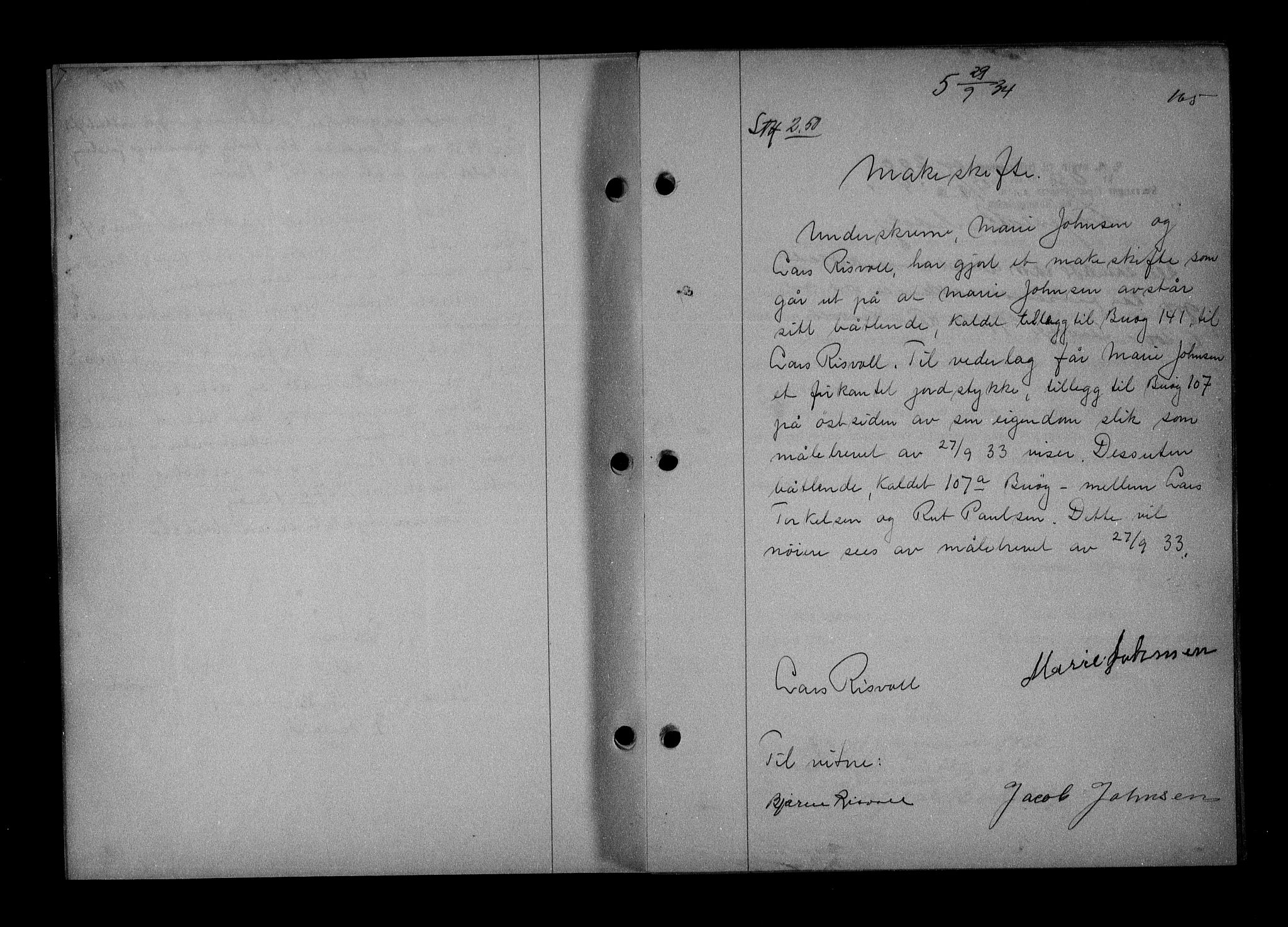 Stavanger byrett, AV/SAST-A-100455/001/4/41/410BB/L0007: Mortgage book no. 57, 1934-1934, Deed date: 29.09.1934