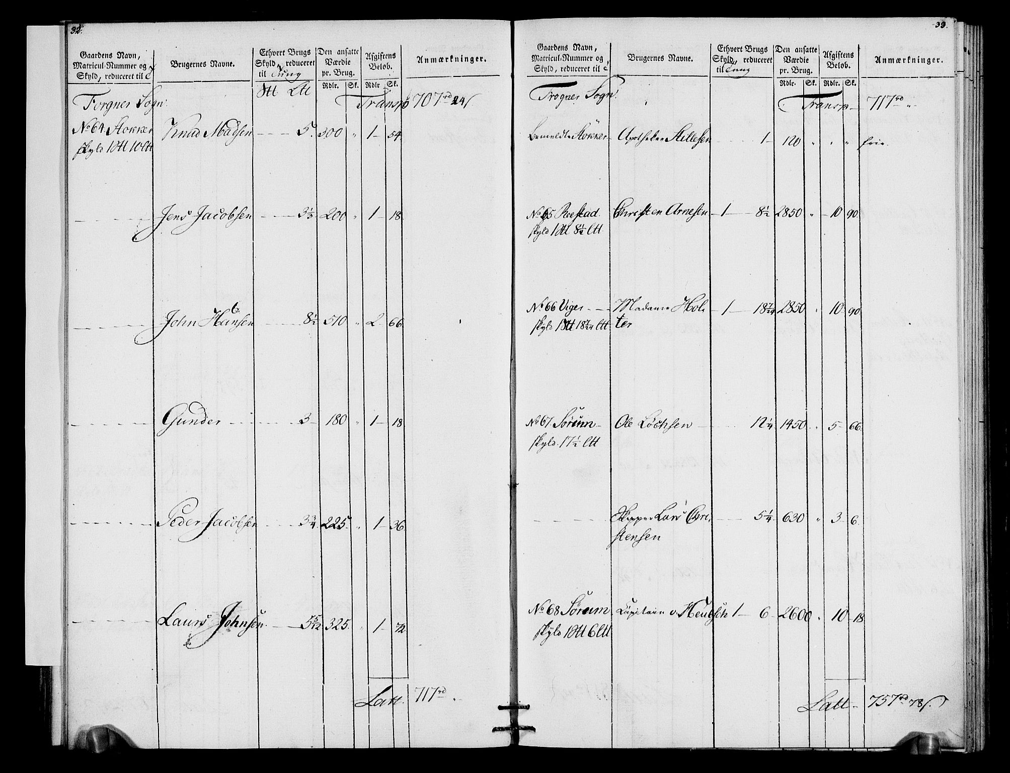 Rentekammeret inntil 1814, Realistisk ordnet avdeling, AV/RA-EA-4070/N/Ne/Nea/L0066: Buskerud fogderi. Oppebørselsregister for Lier, Røyken og Hurum prestegjeld, 1803-1804, p. 19