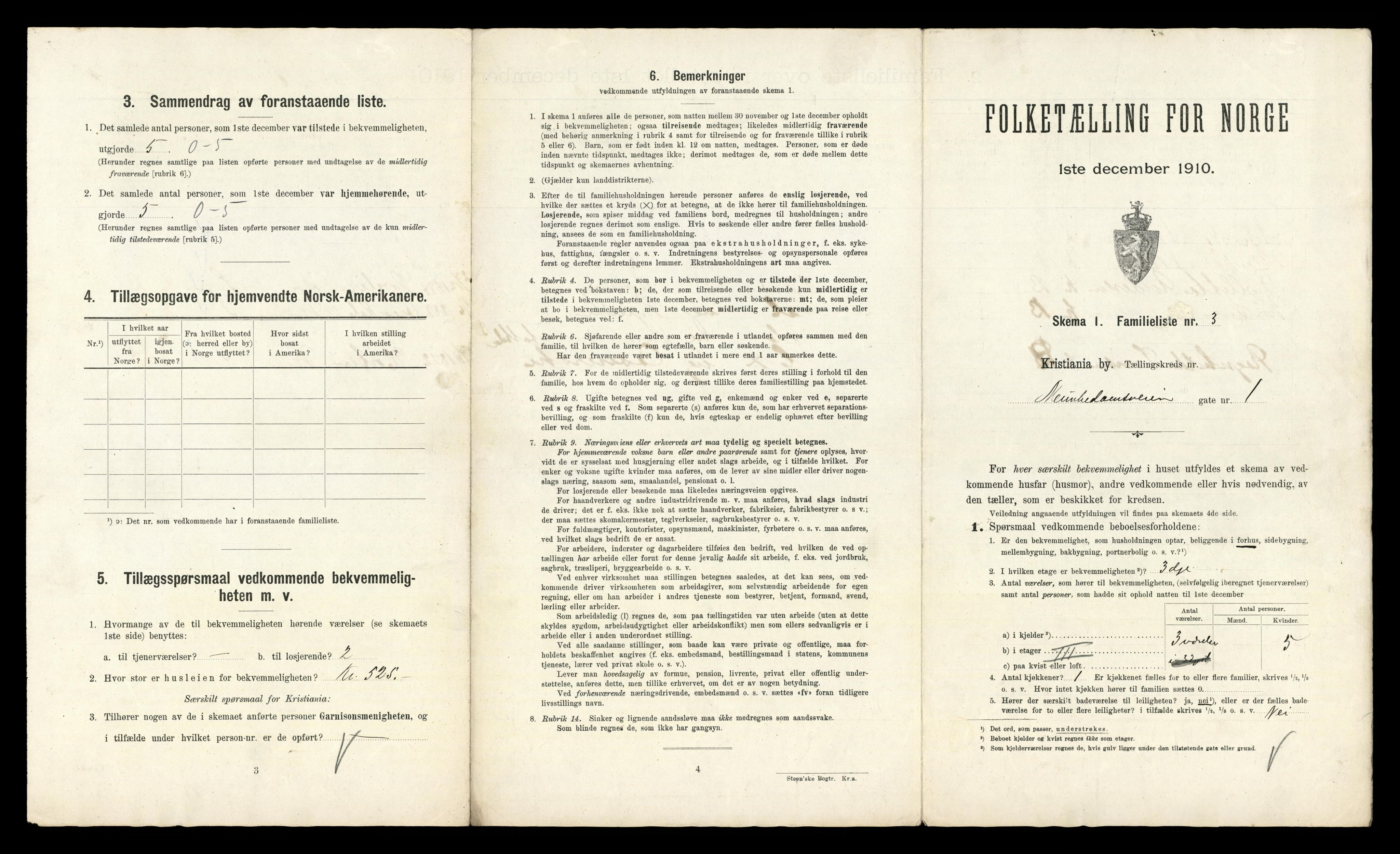 RA, 1910 census for Kristiania, 1910, p. 65001