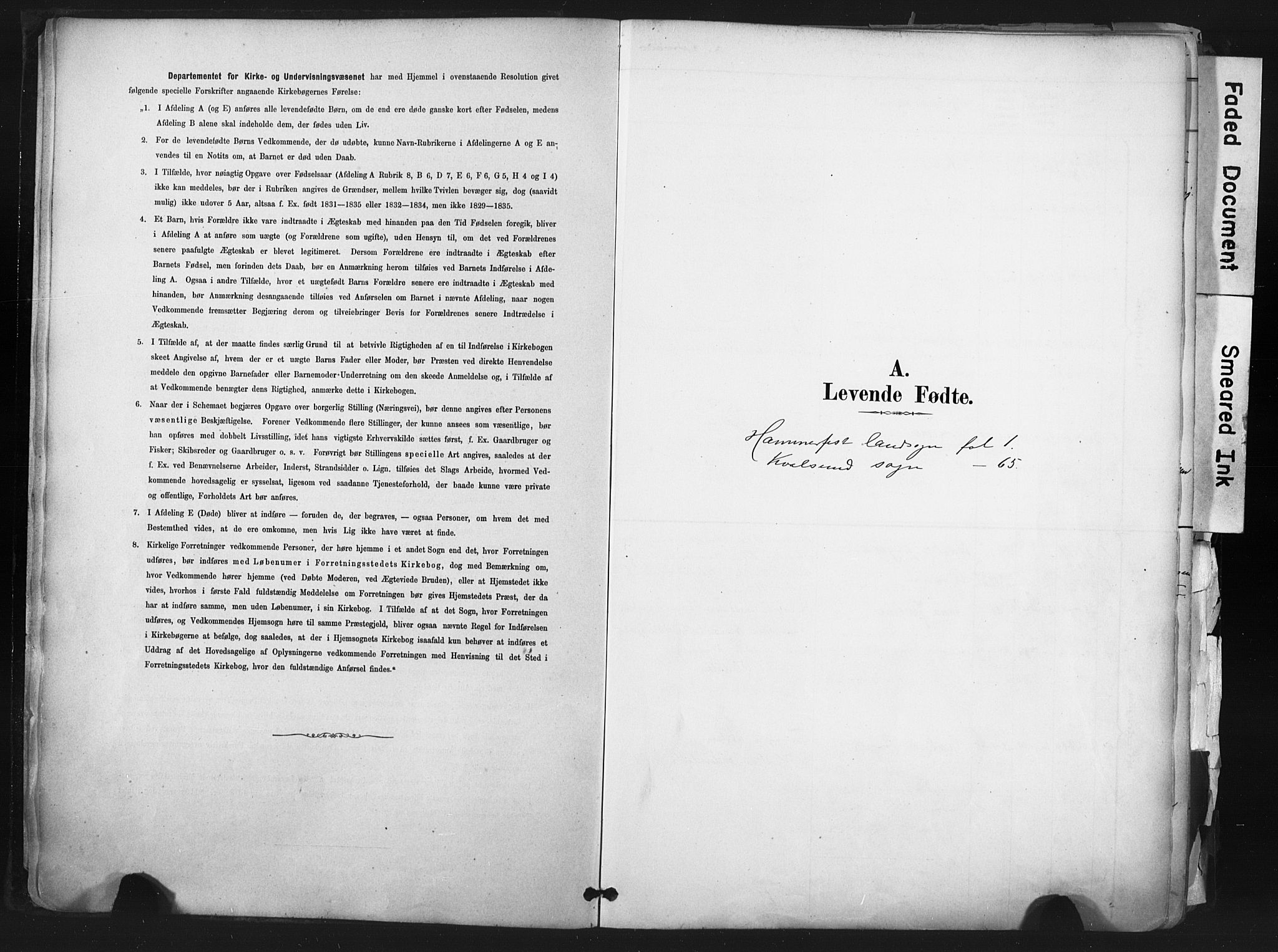 Hammerfest sokneprestkontor, SATØ/S-1347: Parish register (official) no. 11 /2, 1885-1897