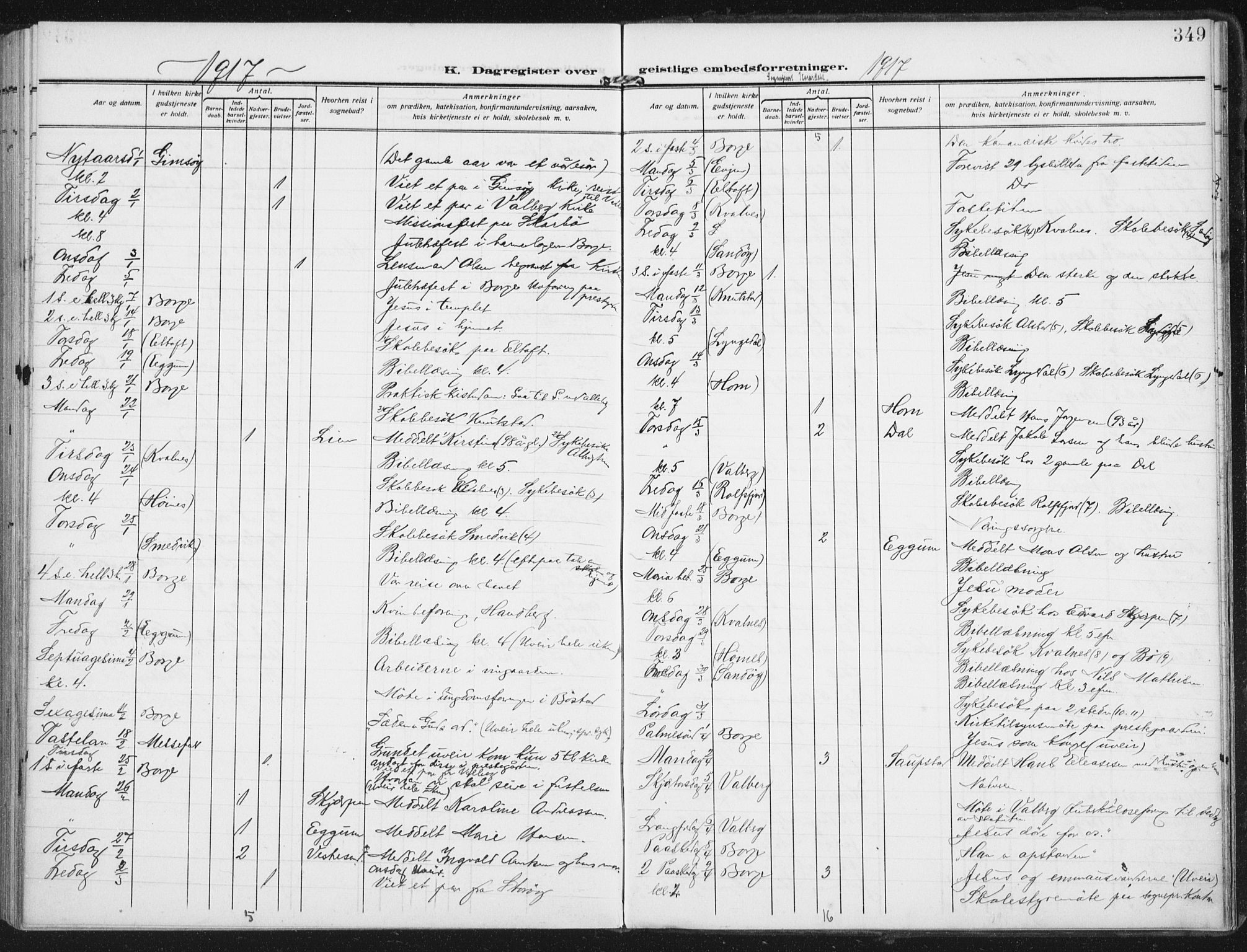 Ministerialprotokoller, klokkerbøker og fødselsregistre - Nordland, SAT/A-1459/880/L1135: Parish register (official) no. 880A09, 1908-1919, p. 349