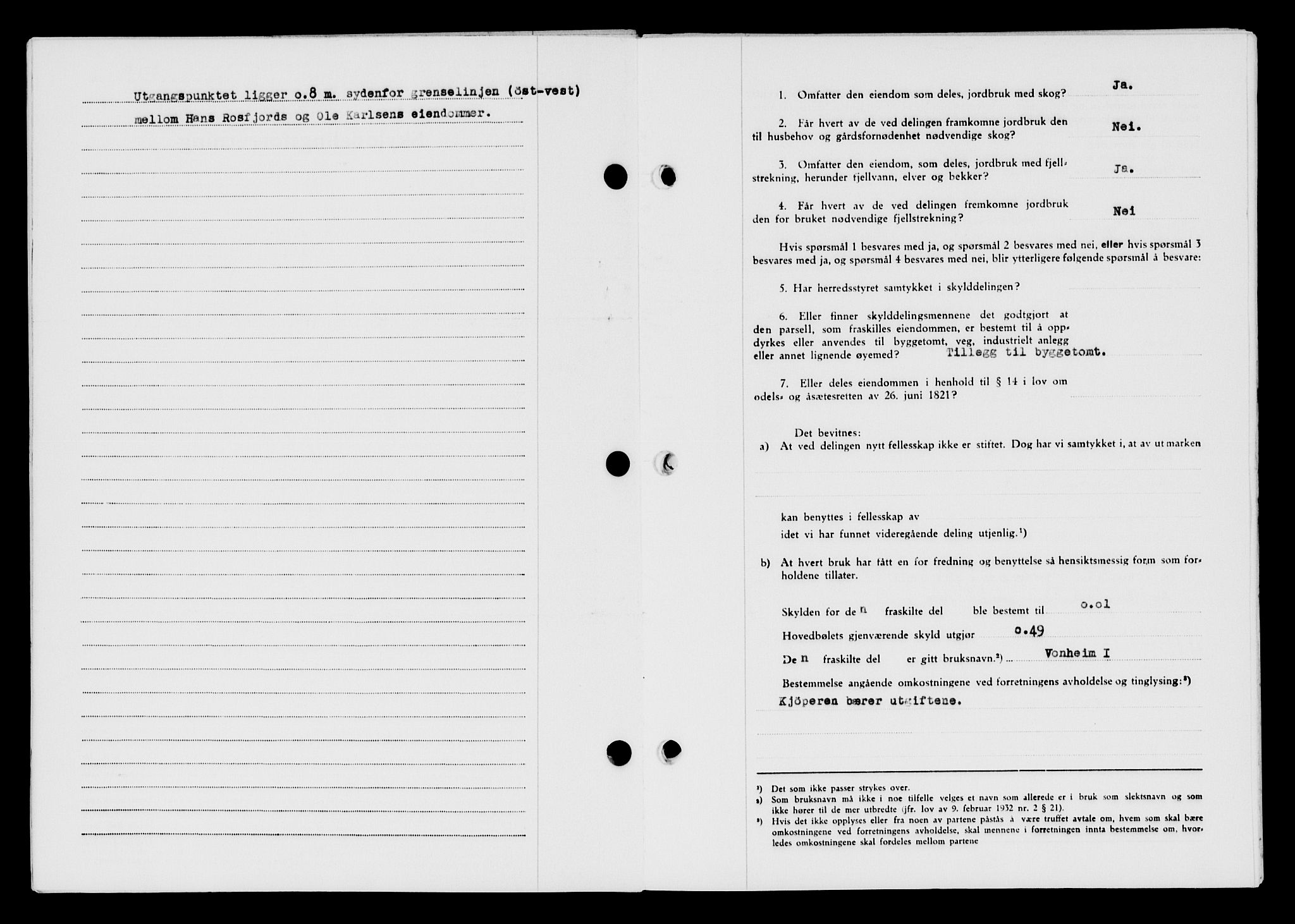 Lyngdal sorenskriveri, AV/SAK-1221-0004/G/Gb/L0663: Mortgage book no. A IX, 1948-1949, Diary no: : 420/1949