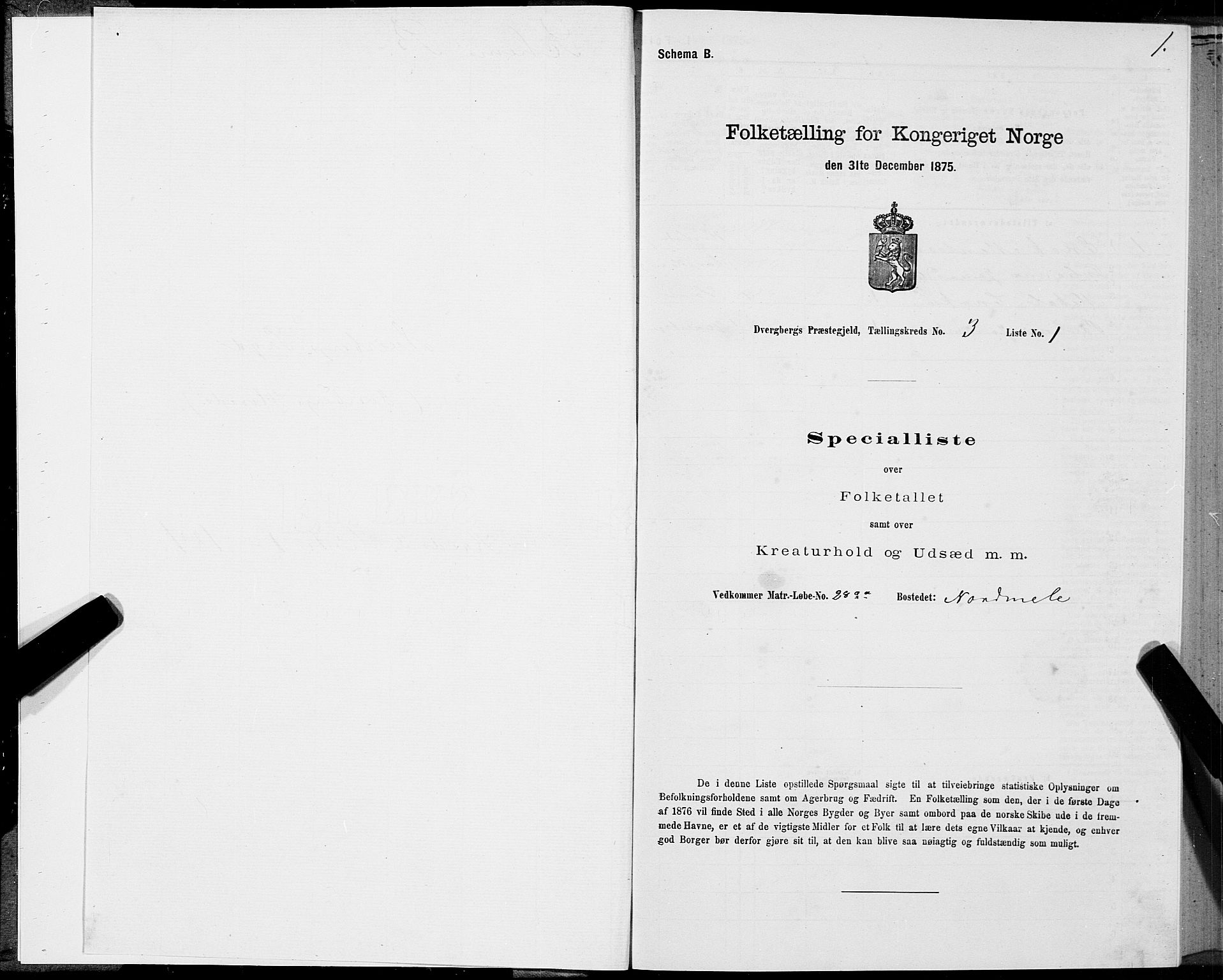 SAT, 1875 census for 1872P Dverberg, 1875, p. 2001