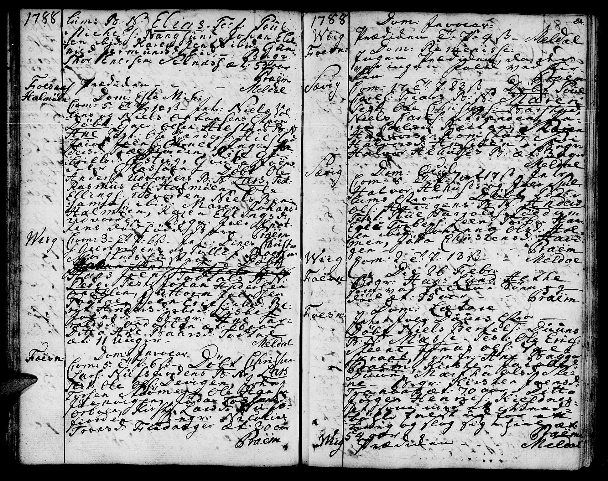 Ministerialprotokoller, klokkerbøker og fødselsregistre - Nord-Trøndelag, SAT/A-1458/773/L0608: Parish register (official) no. 773A02, 1784-1816, p. 34