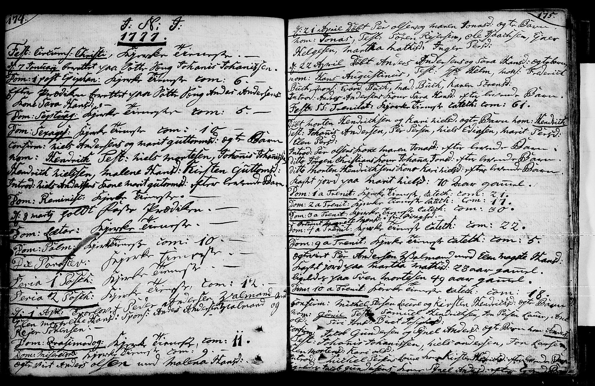 Loppa sokneprestkontor, SATØ/S-1339/H/Ha/L0001kirke: Parish register (official) no. 1 /1, 1753-1784, p. 174-175
