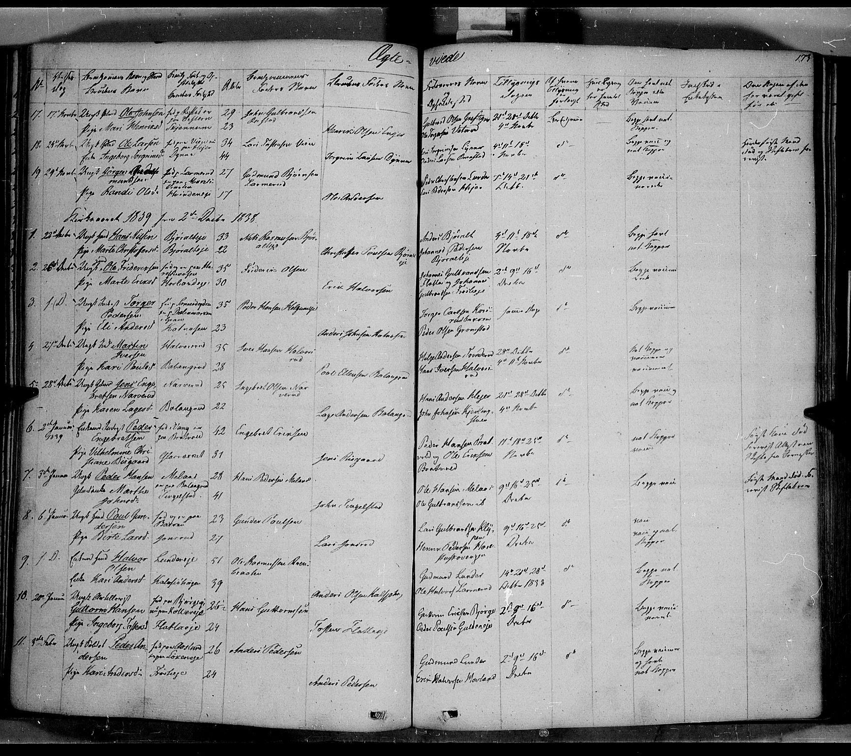 Jevnaker prestekontor, SAH/PREST-116/H/Ha/Haa/L0006: Parish register (official) no. 6, 1837-1857, p. 173