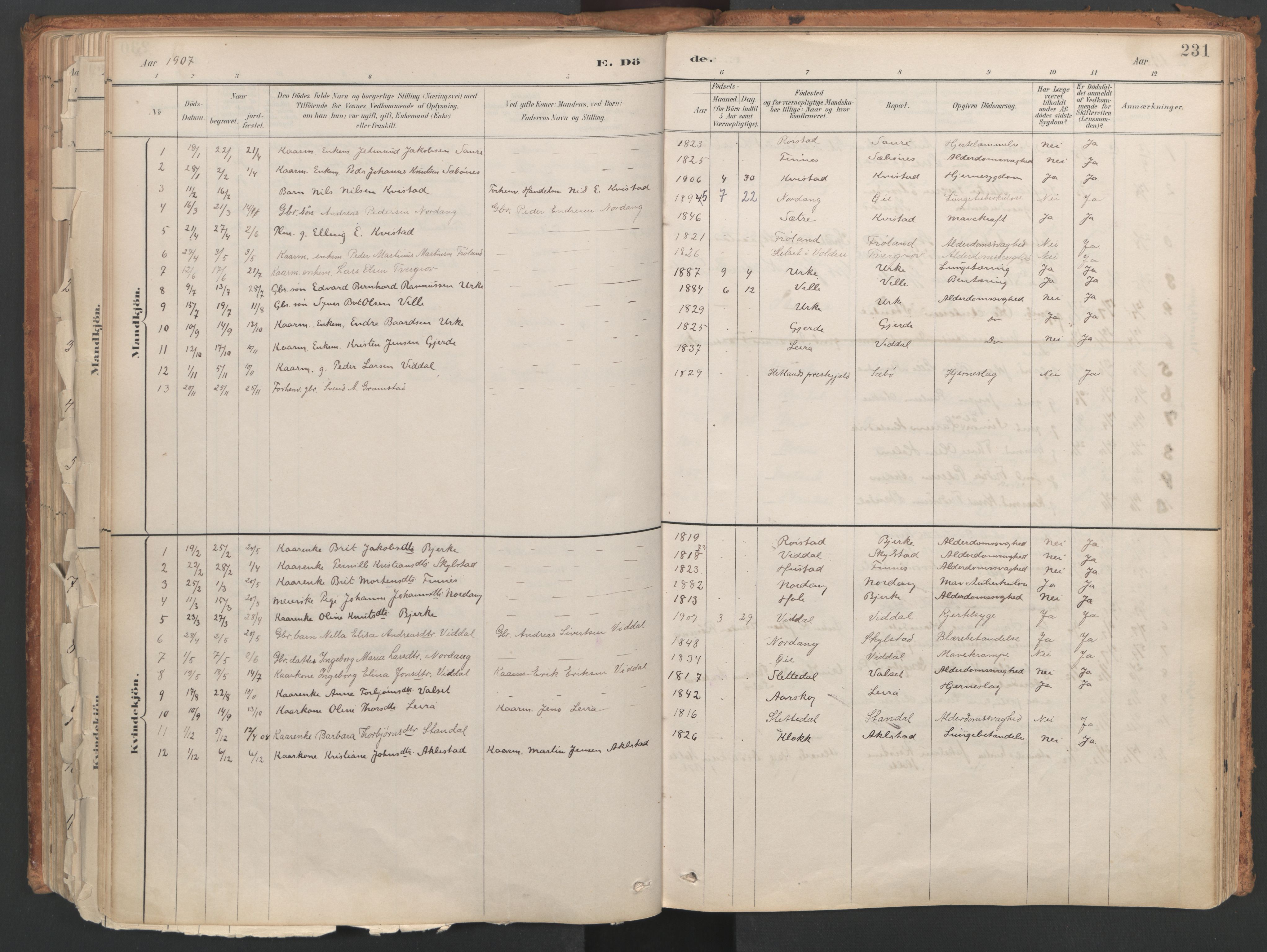Ministerialprotokoller, klokkerbøker og fødselsregistre - Møre og Romsdal, SAT/A-1454/515/L0211: Parish register (official) no. 515A07, 1886-1910, p. 231