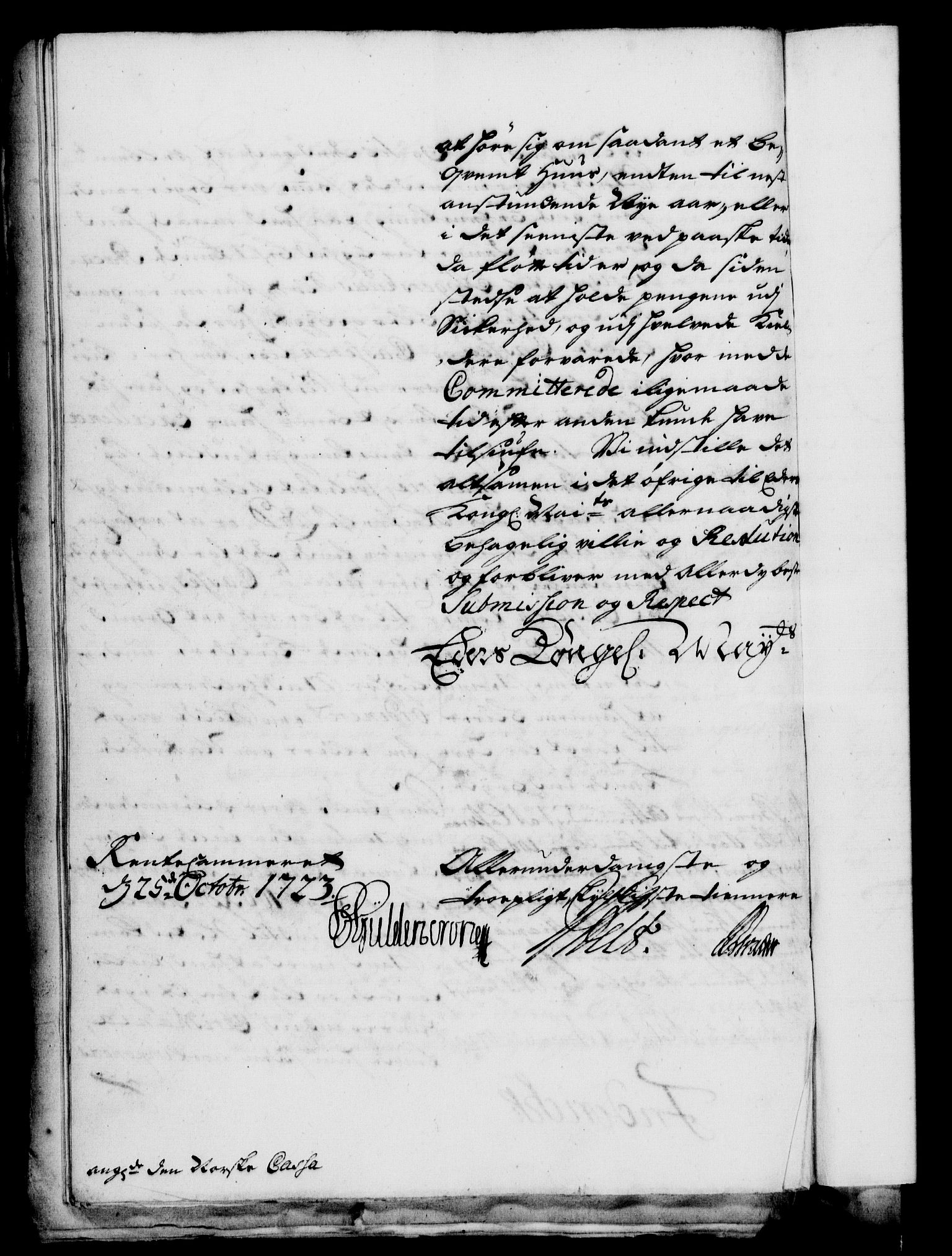 Rentekammeret, Kammerkanselliet, RA/EA-3111/G/Gf/Gfa/L0006: Norsk relasjons- og resolusjonsprotokoll (merket RK 52.6), 1723, p. 1149