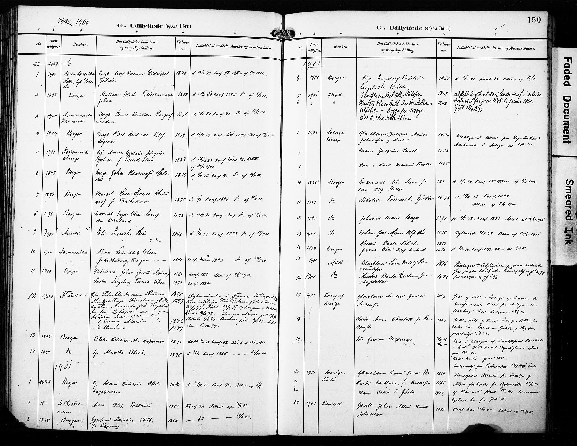 Fana Sokneprestembete, SAB/A-75101/H/Haa/Haab/L0003: Parish register (official) no. B 3, 1898-1907, p. 150