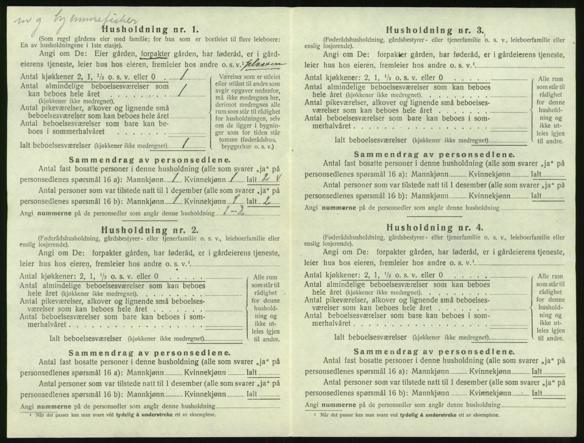 SAST, 1920 census for Jelsa, 1920, p. 661