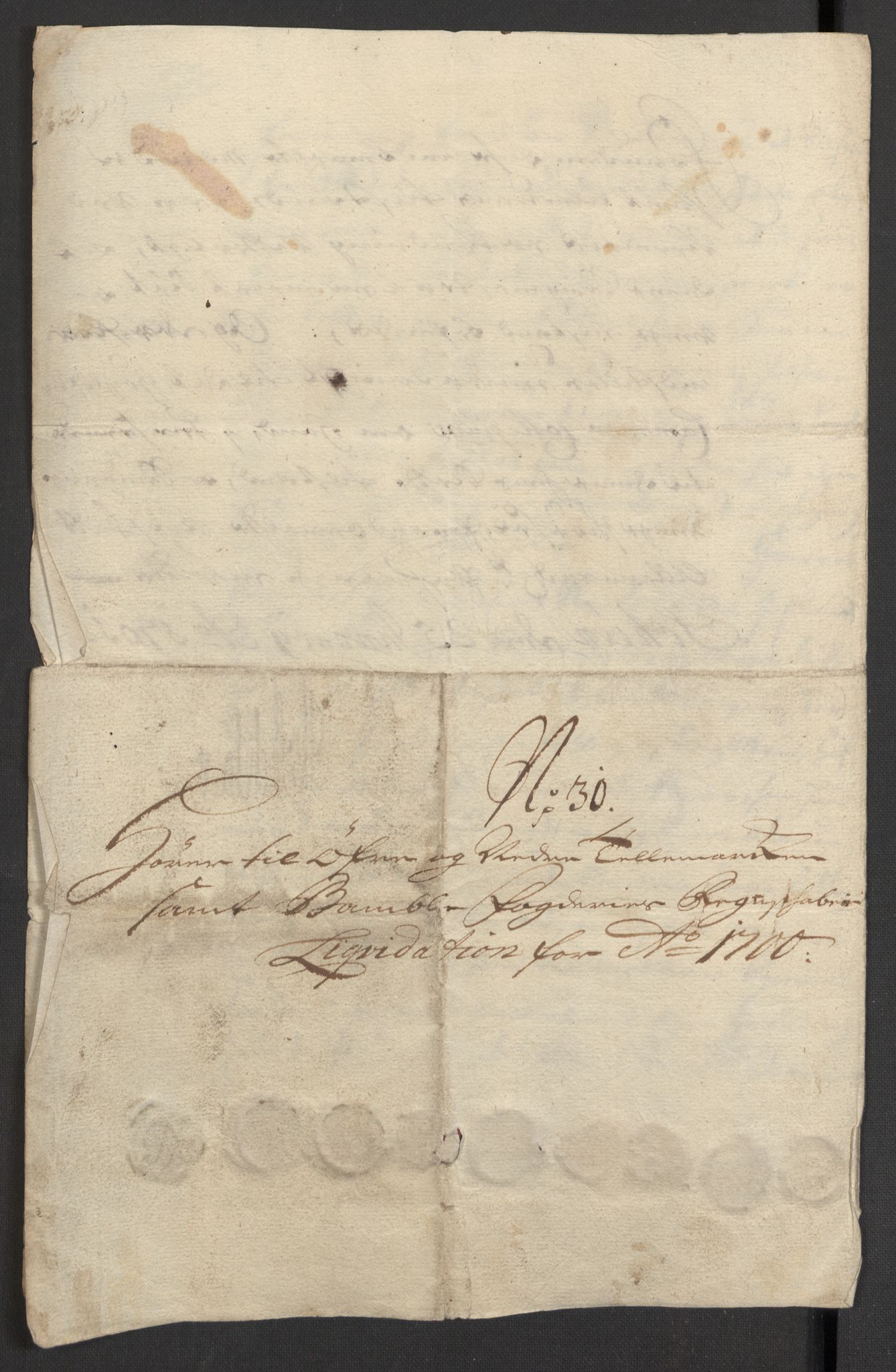 Rentekammeret inntil 1814, Reviderte regnskaper, Fogderegnskap, AV/RA-EA-4092/R36/L2104: Fogderegnskap Øvre og Nedre Telemark og Bamble, 1700, p. 499