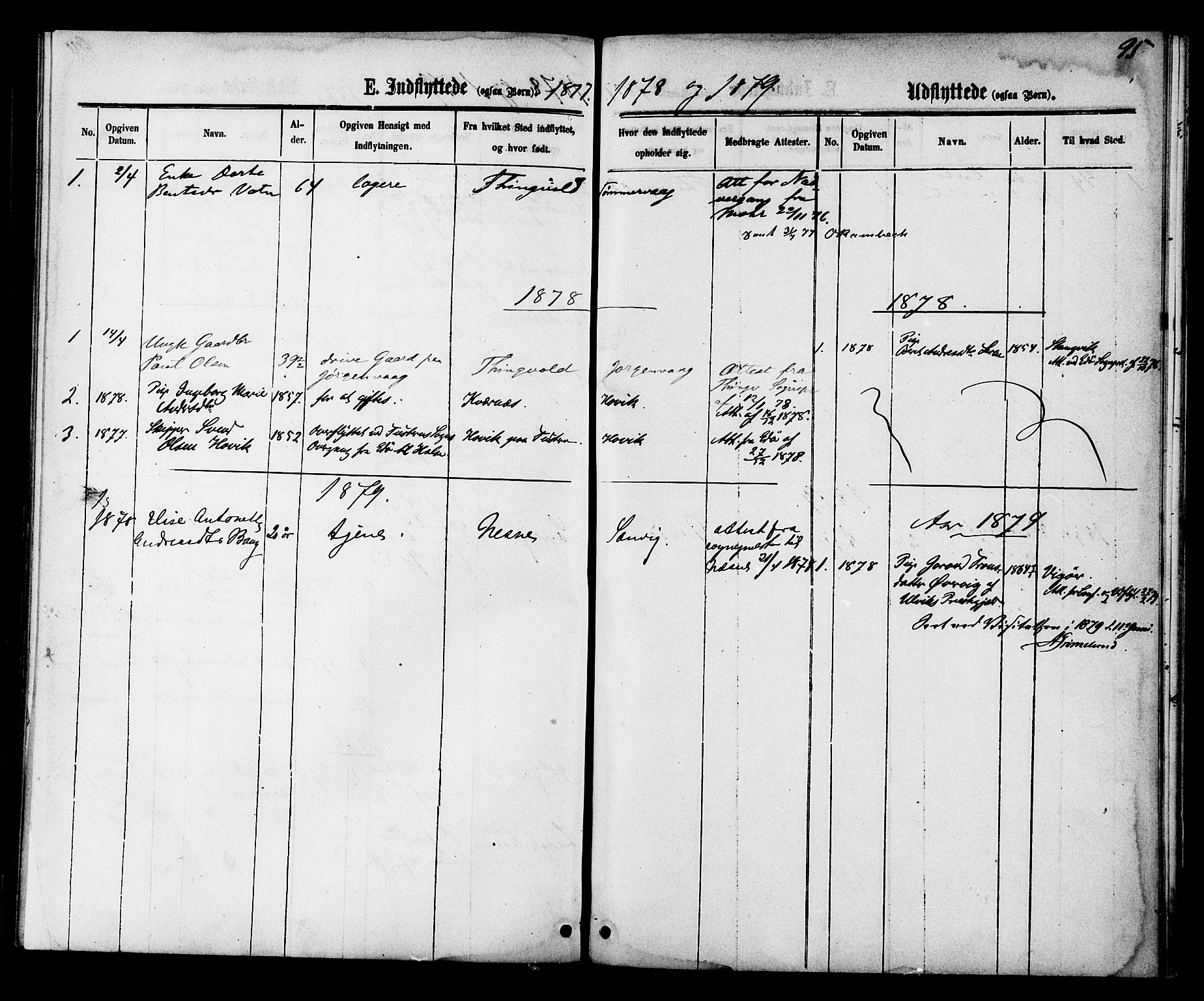 Ministerialprotokoller, klokkerbøker og fødselsregistre - Møre og Romsdal, SAT/A-1454/577/L0895: Parish register (official) no. 577A02, 1875-1879, p. 95