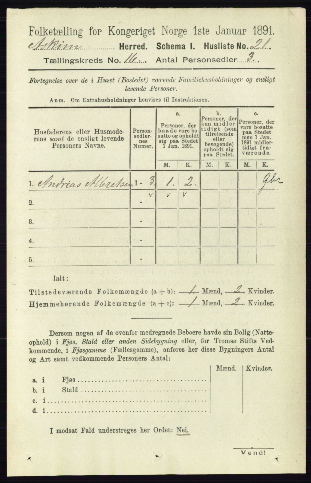 RA, 1891 census for 0124 Askim, 1891, p. 2623