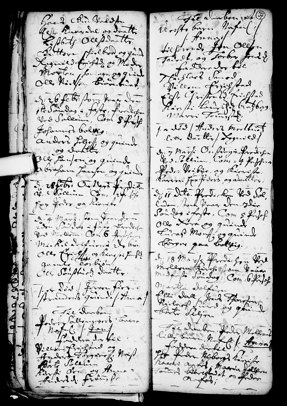 Solum kirkebøker, SAKO/A-306/F/Fa/L0001: Parish register (official) no. I 1, 1701-1716, p. 37