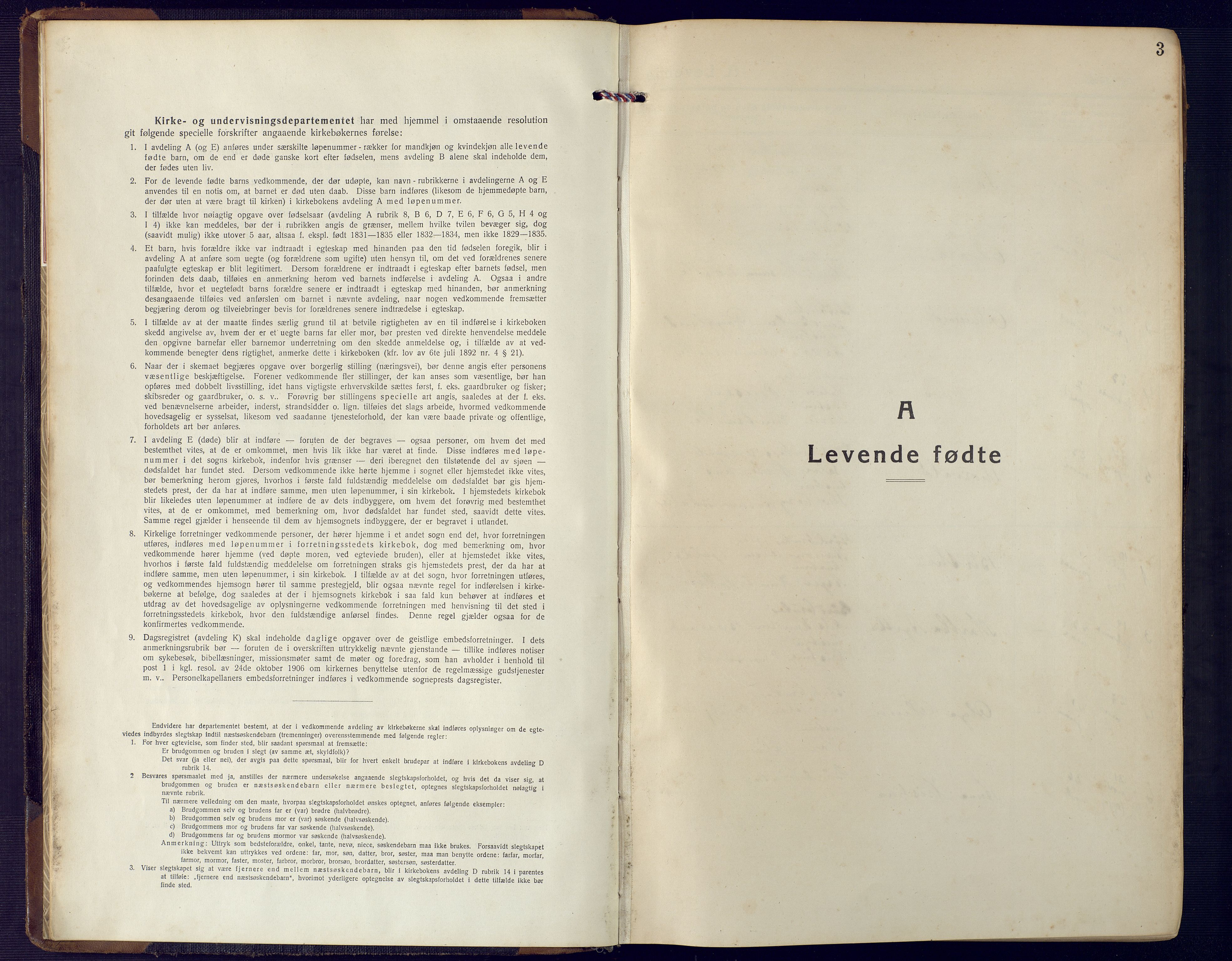 Åseral sokneprestkontor, SAK/1111-0051/F/Fb/L0004: Parish register (copy) no. B 4, 1920-1946, p. 3