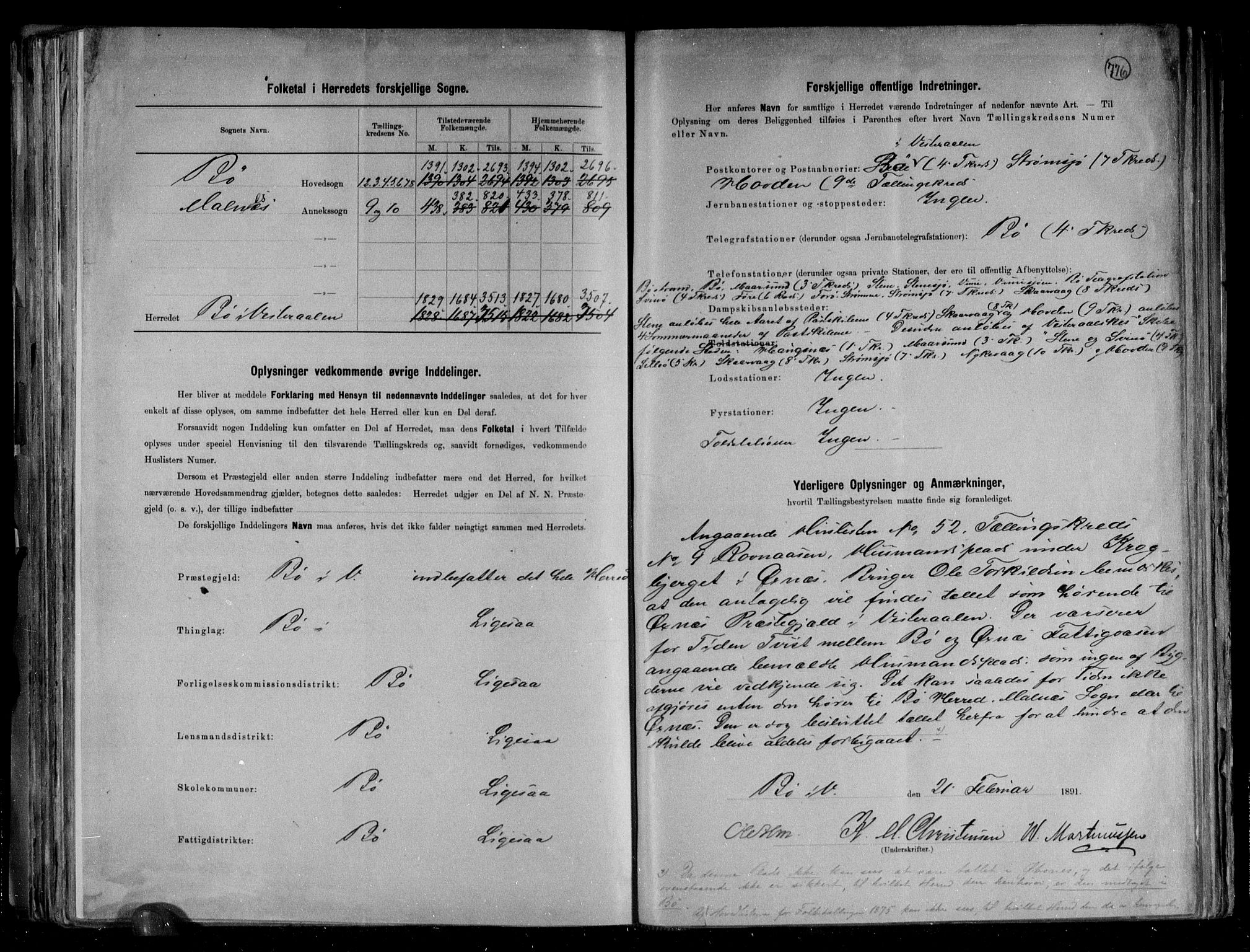 RA, 1891 census for 1867 Bø, 1891, p. 3