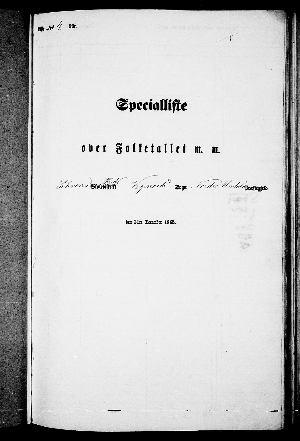 RA, 1865 census for Nord-Audnedal, 1865, p. 56