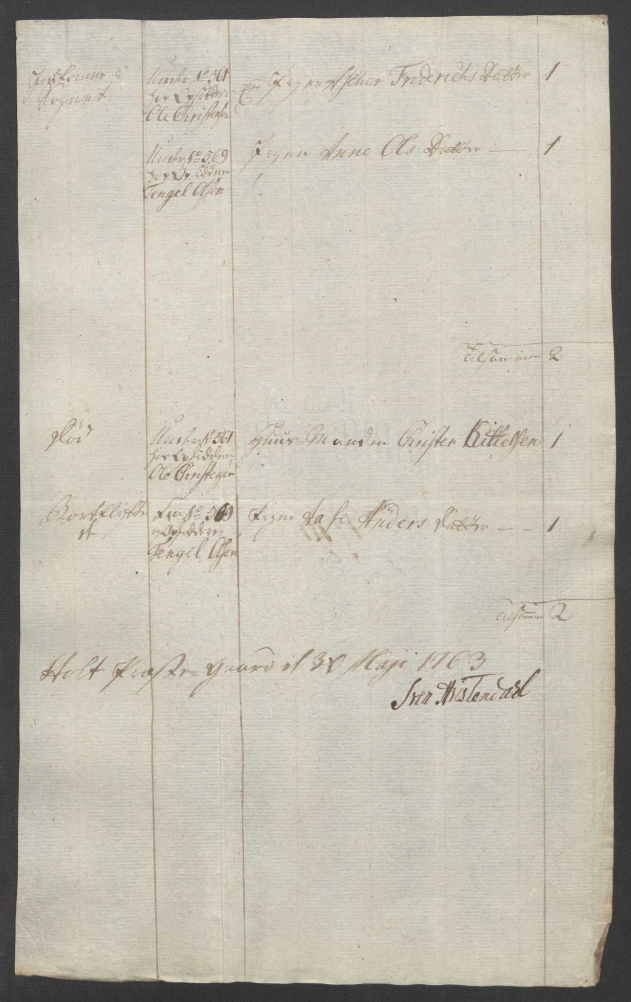 Rentekammeret inntil 1814, Reviderte regnskaper, Fogderegnskap, AV/RA-EA-4092/R40/L2517: Ekstraskatten Råbyggelag, 1762-1763, p. 538