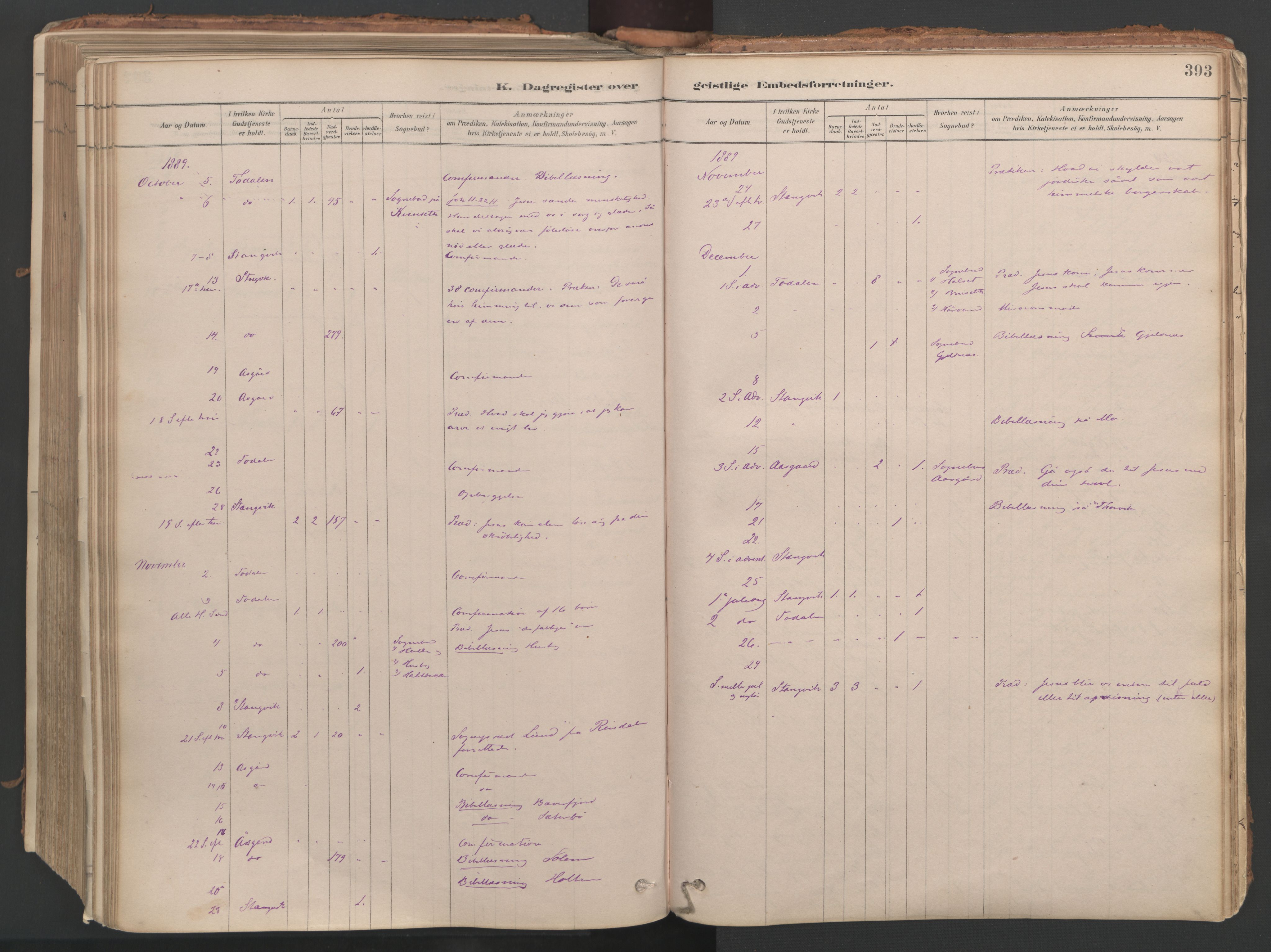 Ministerialprotokoller, klokkerbøker og fødselsregistre - Møre og Romsdal, AV/SAT-A-1454/592/L1029: Parish register (official) no. 592A07, 1879-1902, p. 393