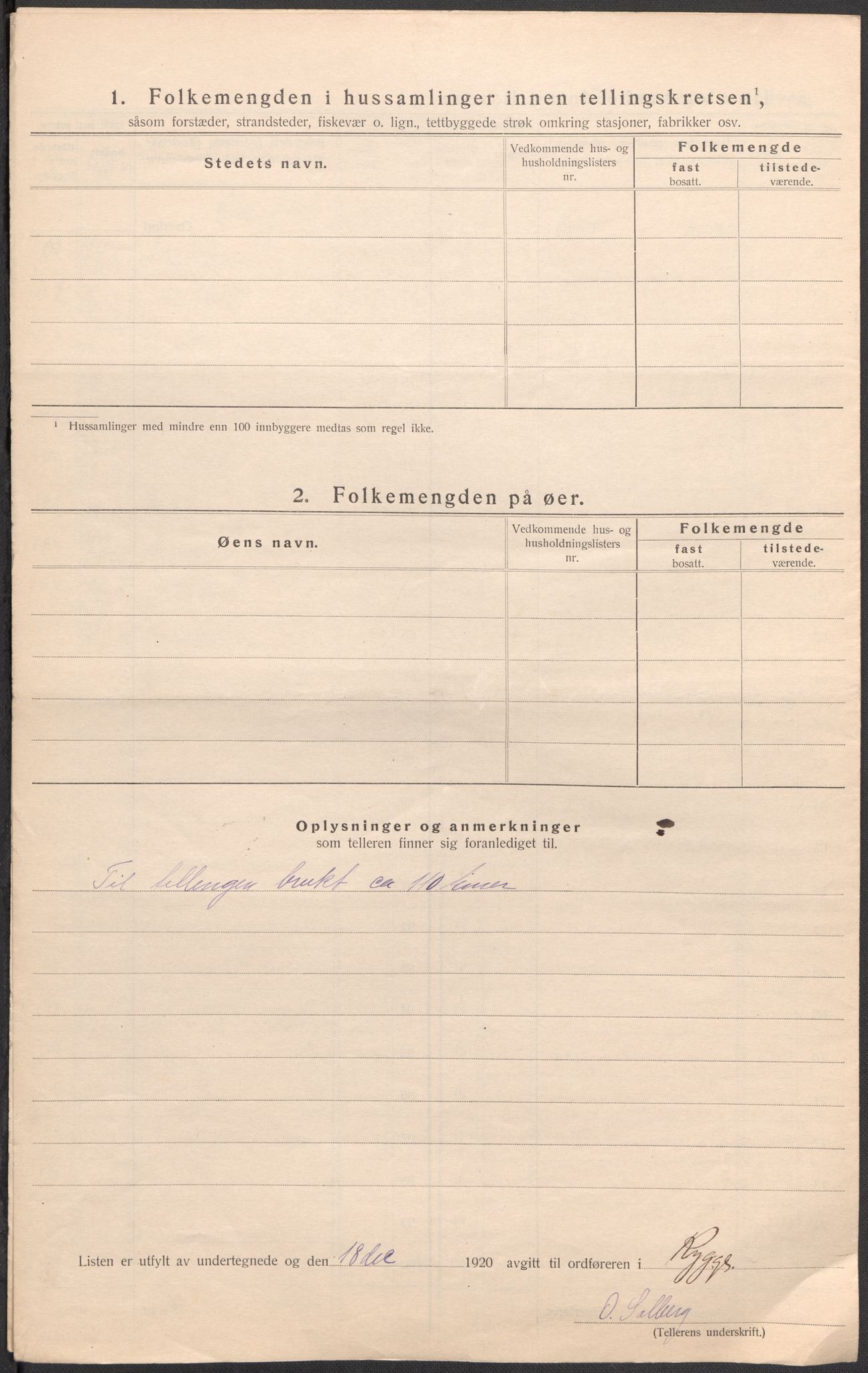 SAO, 1920 census for Rygge, 1920, p. 40