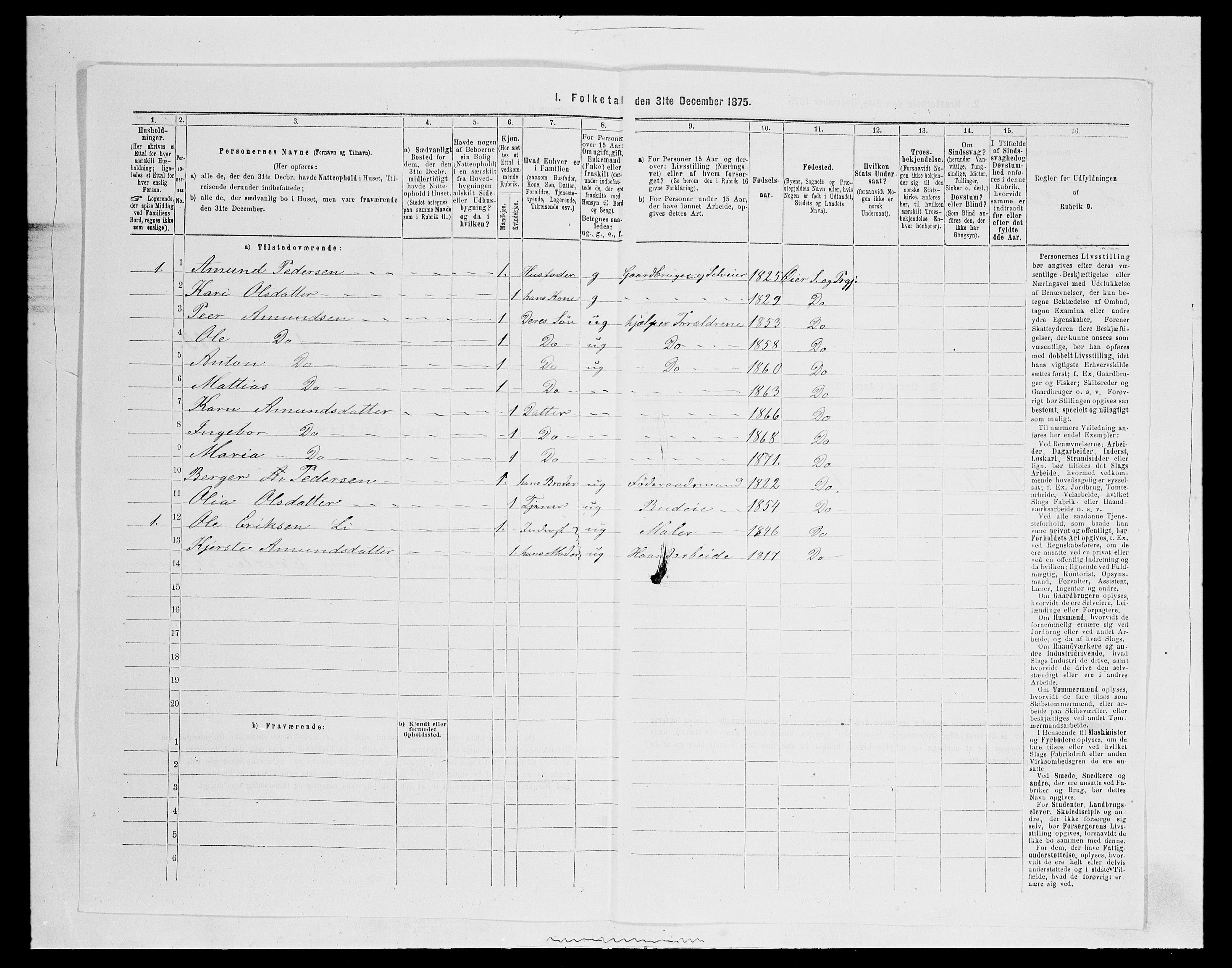SAH, 1875 census for 0521P Øyer, 1875, p. 328