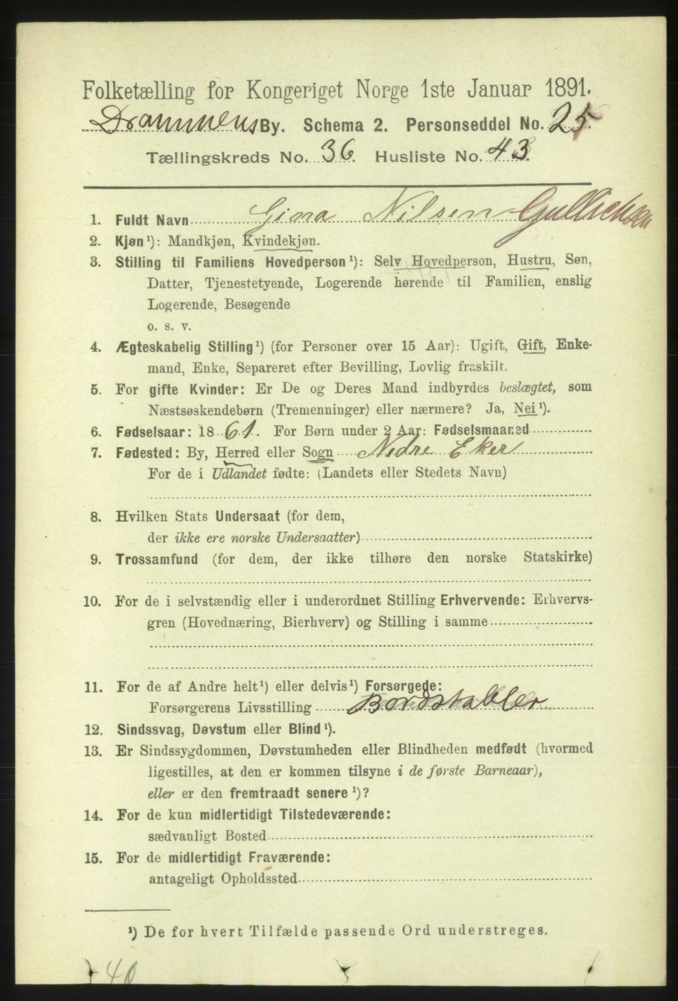 RA, 1891 census for 0602 Drammen, 1891, p. 22774