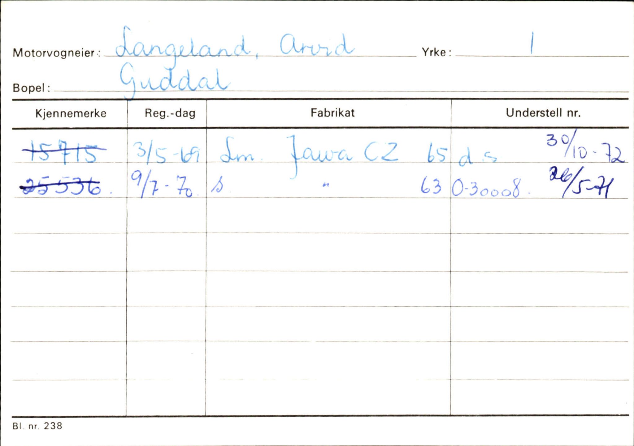 Statens vegvesen, Sogn og Fjordane vegkontor, AV/SAB-A-5301/4/F/L0125: Eigarregister Sogndal V-Å. Aurland A-Å. Fjaler A-N, 1945-1975, p. 2349