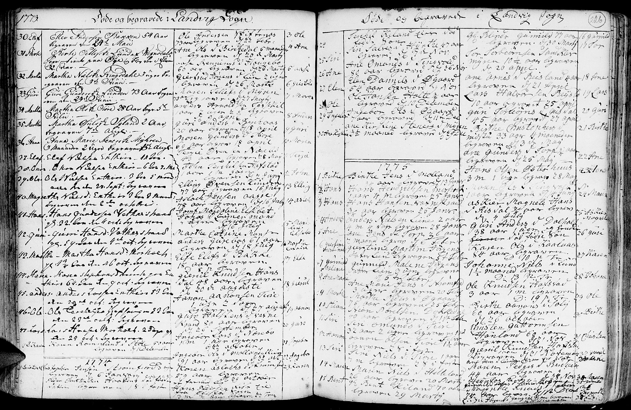 Hommedal sokneprestkontor, AV/SAK-1111-0023/F/Fa/Fab/L0002: Parish register (official) no. A 2 /1, 1741-1848, p. 226