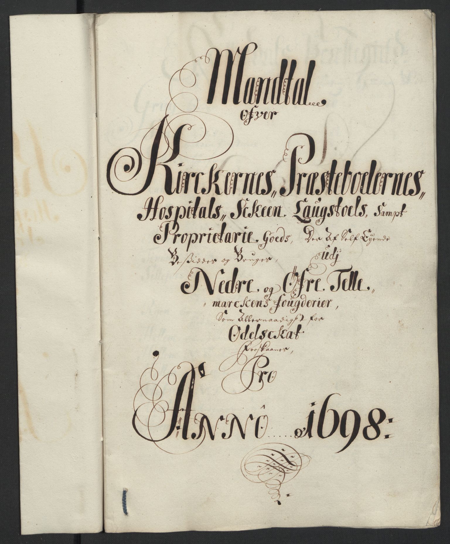 Rentekammeret inntil 1814, Reviderte regnskaper, Fogderegnskap, AV/RA-EA-4092/R36/L2099: Fogderegnskap Øvre og Nedre Telemark og Bamble, 1698, p. 208