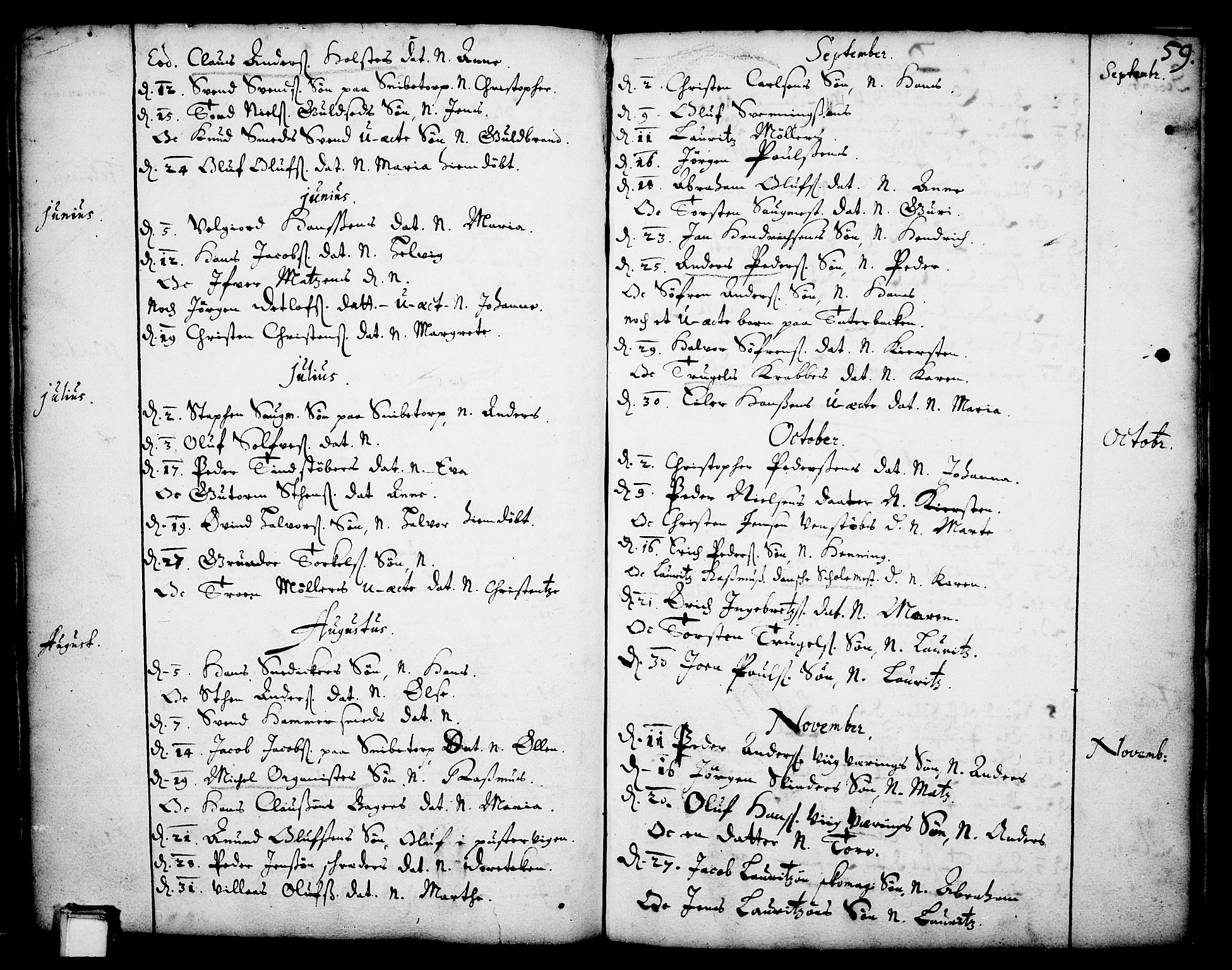 Skien kirkebøker, SAKO/A-302/F/Fa/L0001: Parish register (official) no. 1, 1659-1679, p. 59