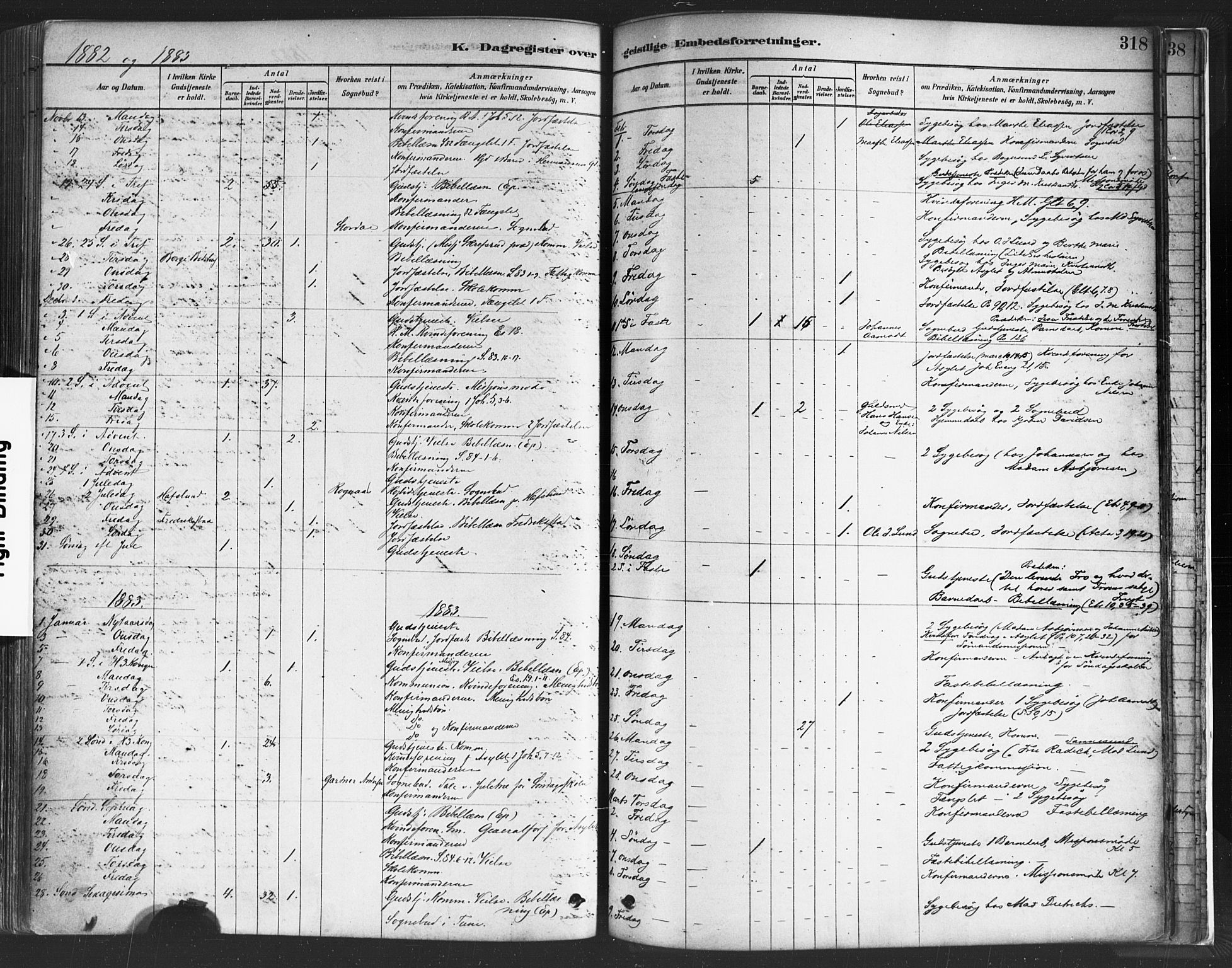 Sarpsborg prestekontor Kirkebøker, SAO/A-2006/F/Fa/L0003: Parish register (official) no. 3, 1878-1891, p. 318