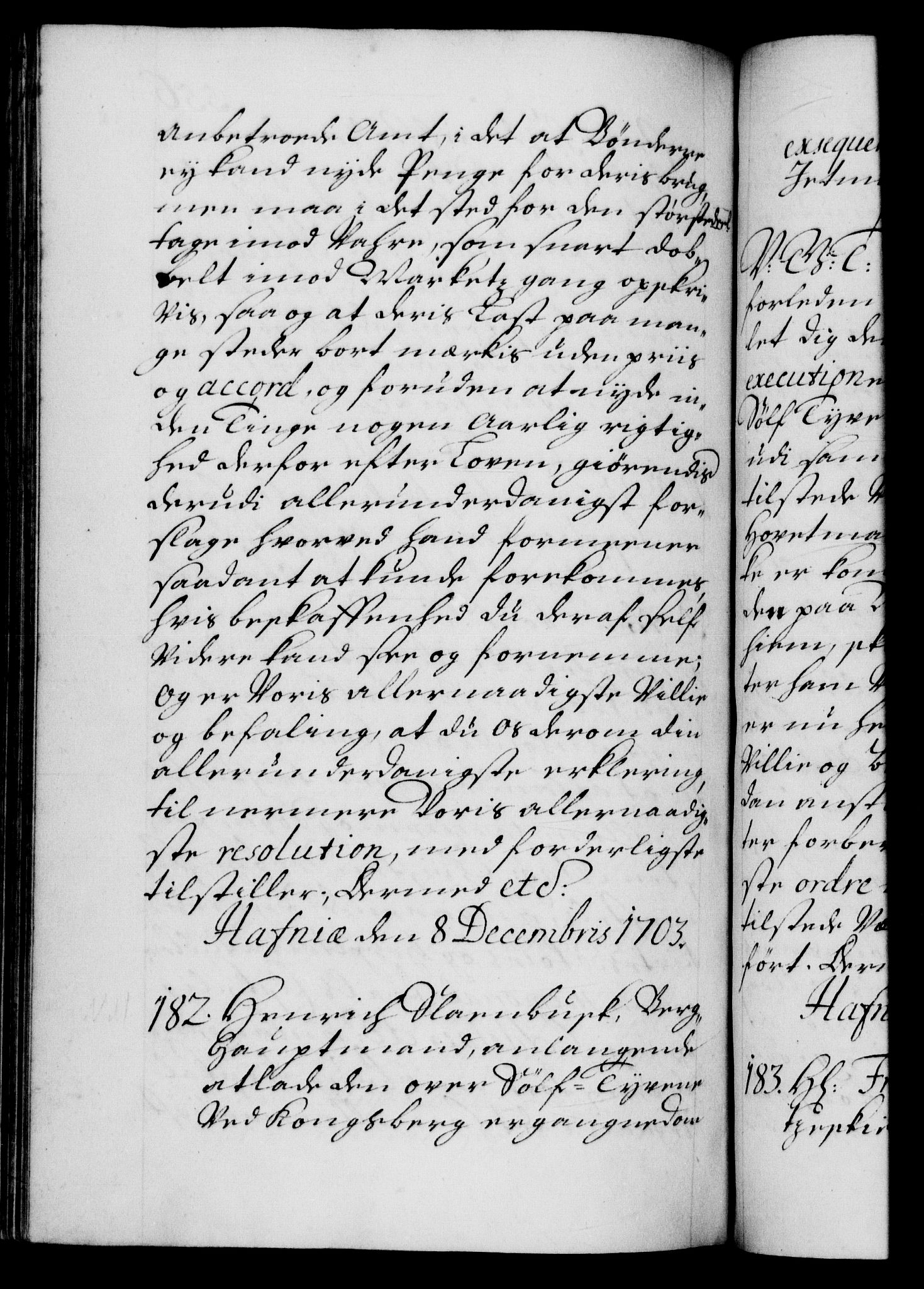 Danske Kanselli 1572-1799, AV/RA-EA-3023/F/Fc/Fca/Fcab/L0016: Norske tegnelser, 1699-1703, p. 556b