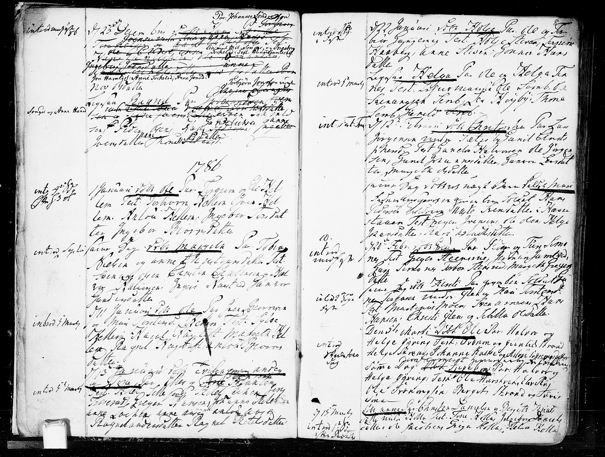 Heddal kirkebøker, SAKO/A-268/F/Fa/L0004: Parish register (official) no. I 4, 1784-1814, p. 8