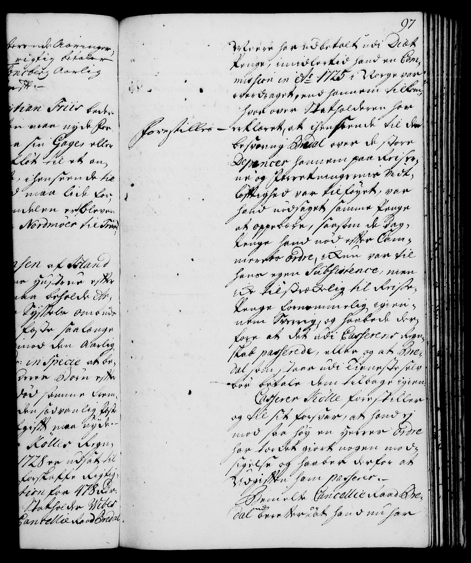 Rentekammeret, Kammerkanselliet, AV/RA-EA-3111/G/Gh/Gha/L0014: Norsk ekstraktmemorialprotokoll. Merket RK 53.59, 1731-1732, p. 97