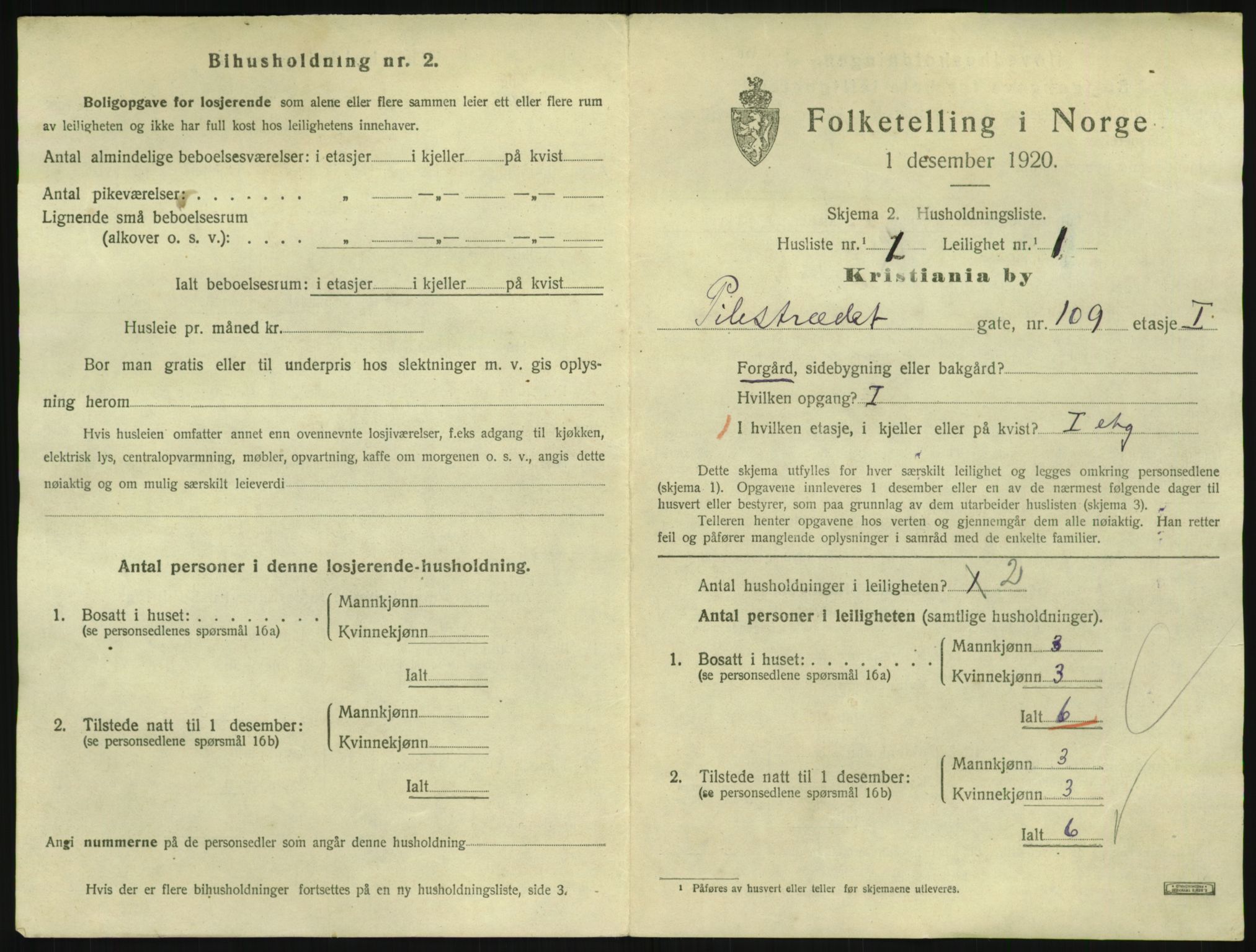 SAO, 1920 census for Kristiania, 1920, p. 81154