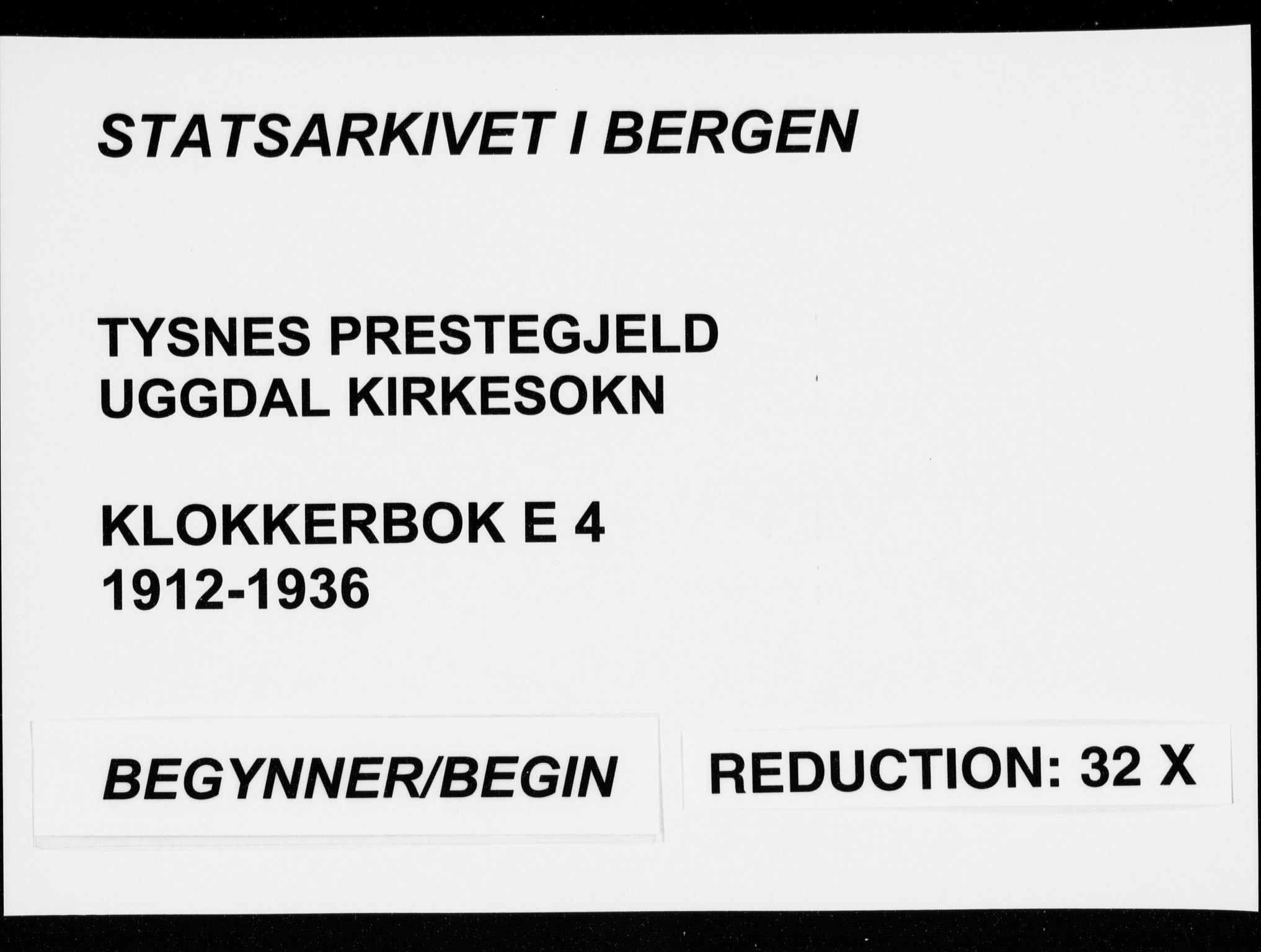 Tysnes sokneprestembete, SAB/A-78601/H/Hab: Parish register (copy) no. E  4, 1912-1936
