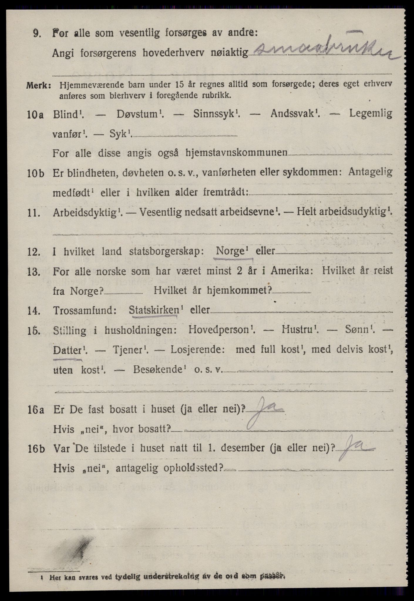 SAT, 1920 census for Vanylven, 1920, p. 4012