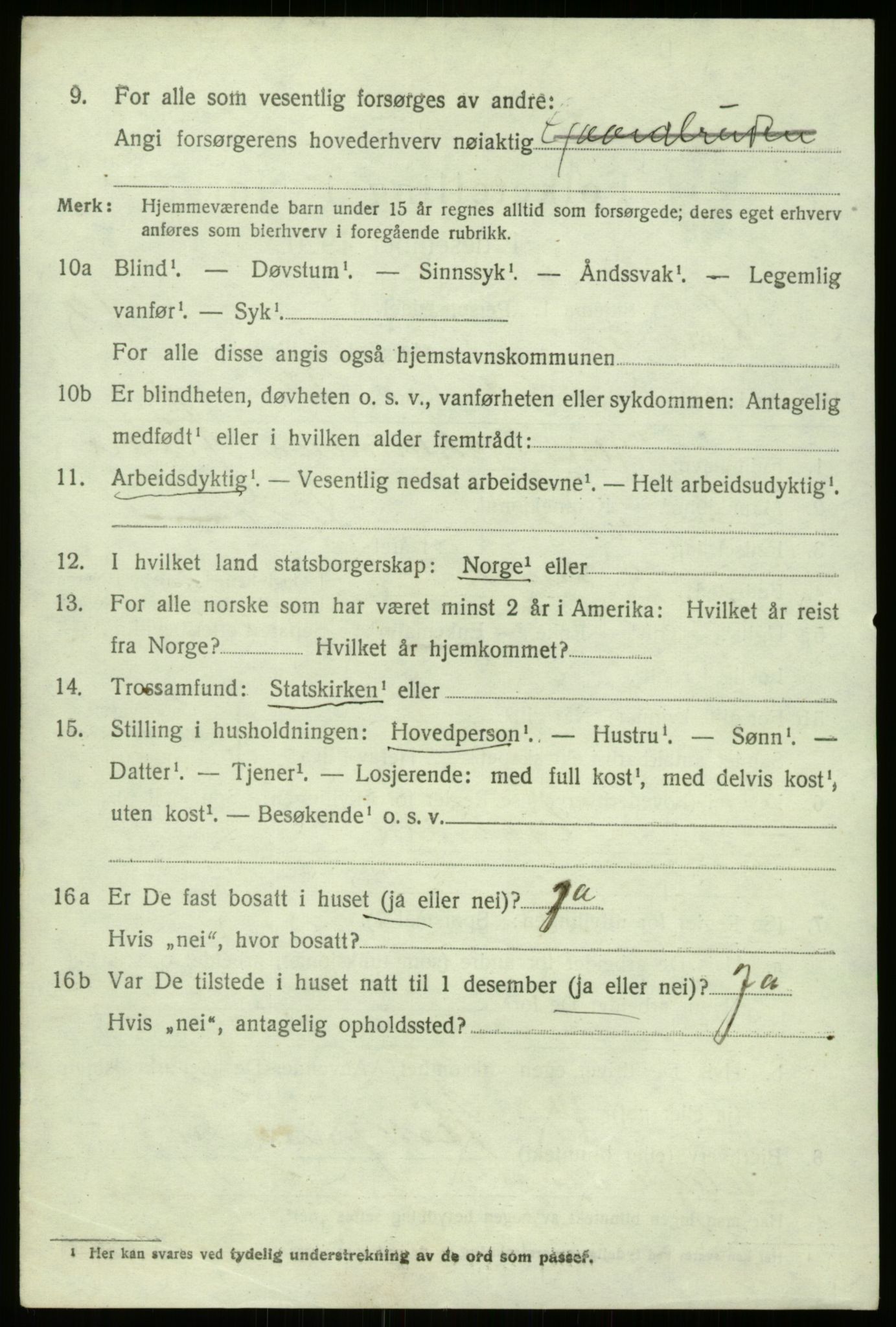 SAB, 1920 census for Luster, 1920, p. 7077