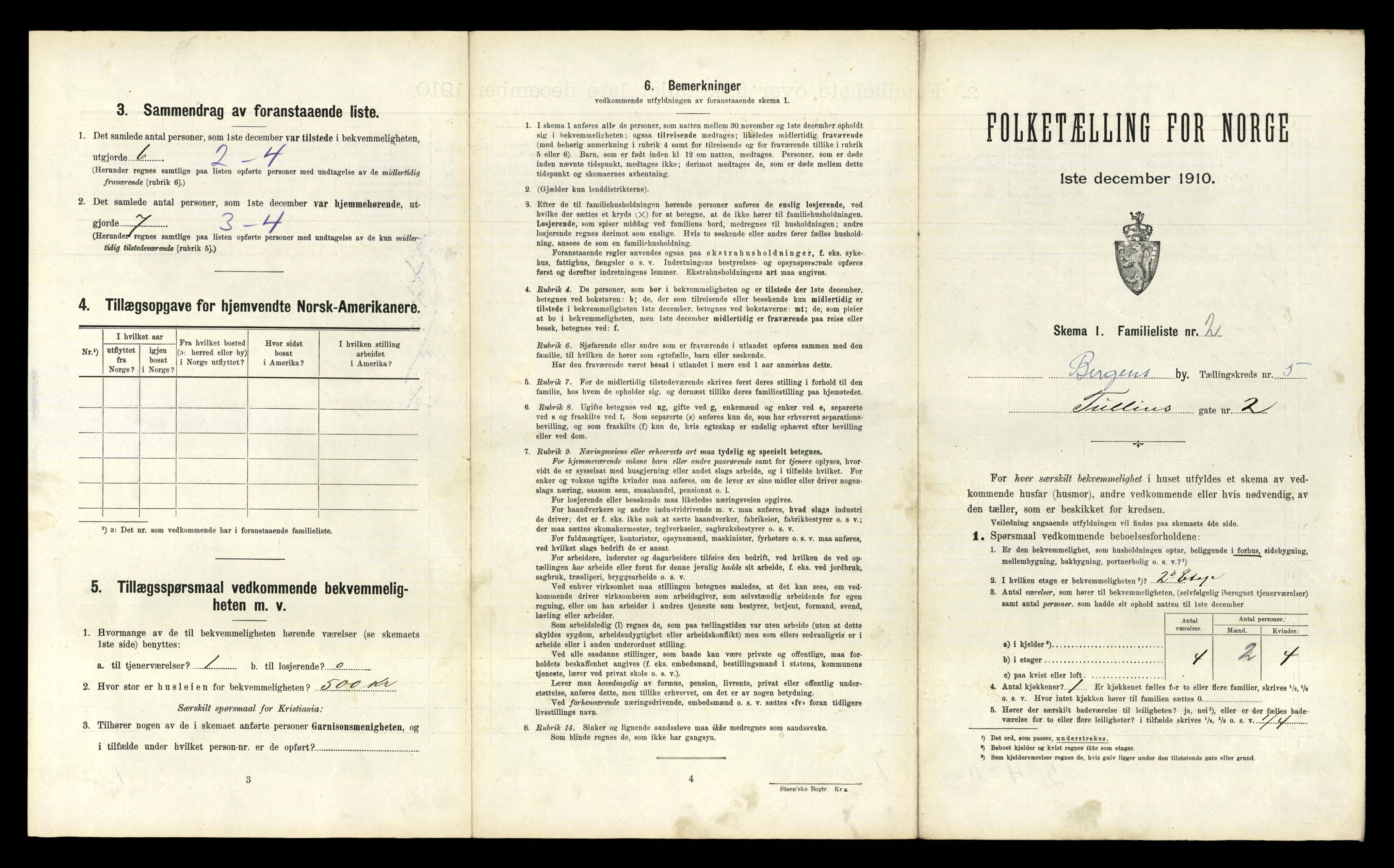 RA, 1910 census for Bergen, 1910, p. 1587