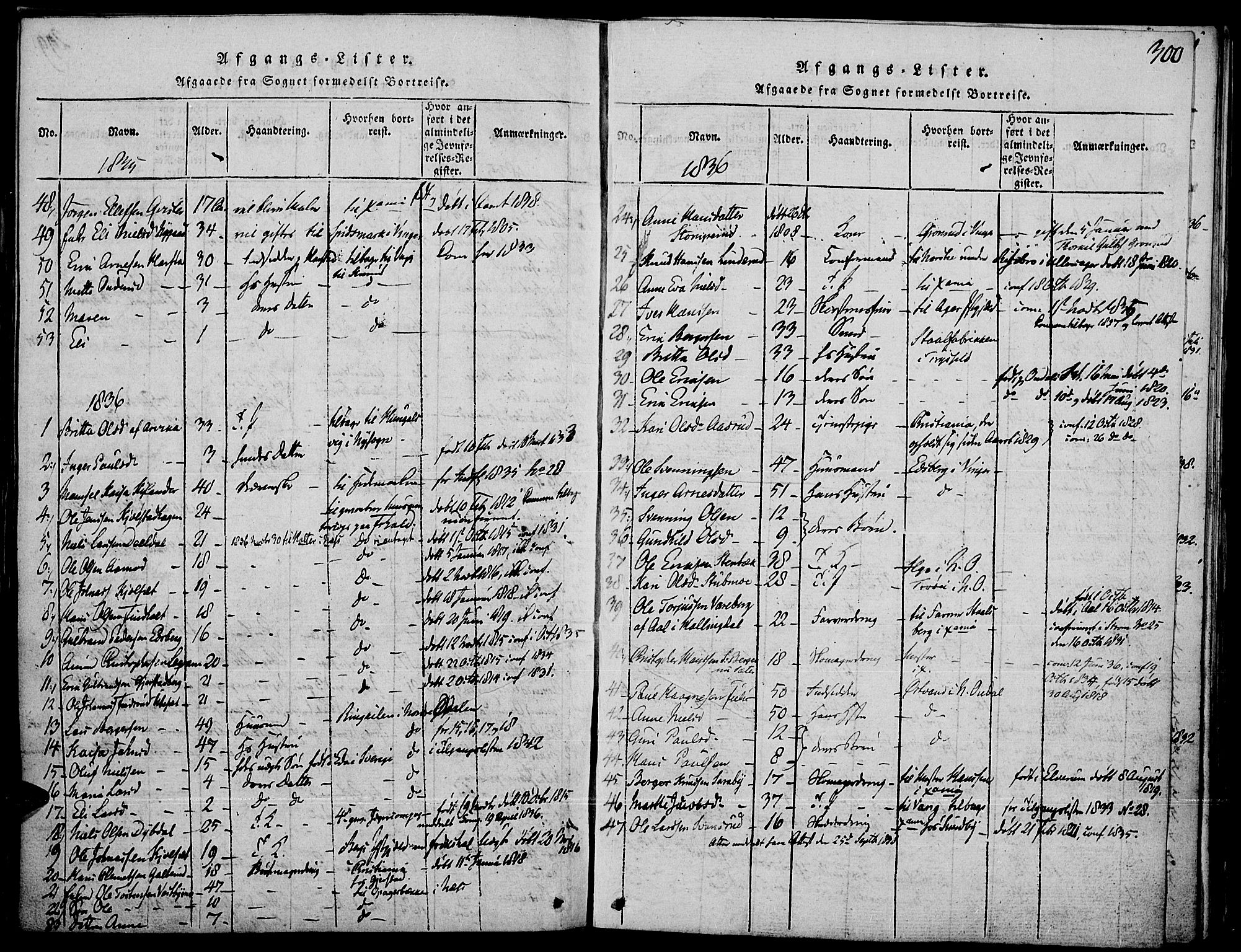 Strøm-Odalen prestekontor, AV/SAH-PREST-028/H/Ha/Haa/L0006: Parish register (official) no. 6, 1814-1850, p. 300