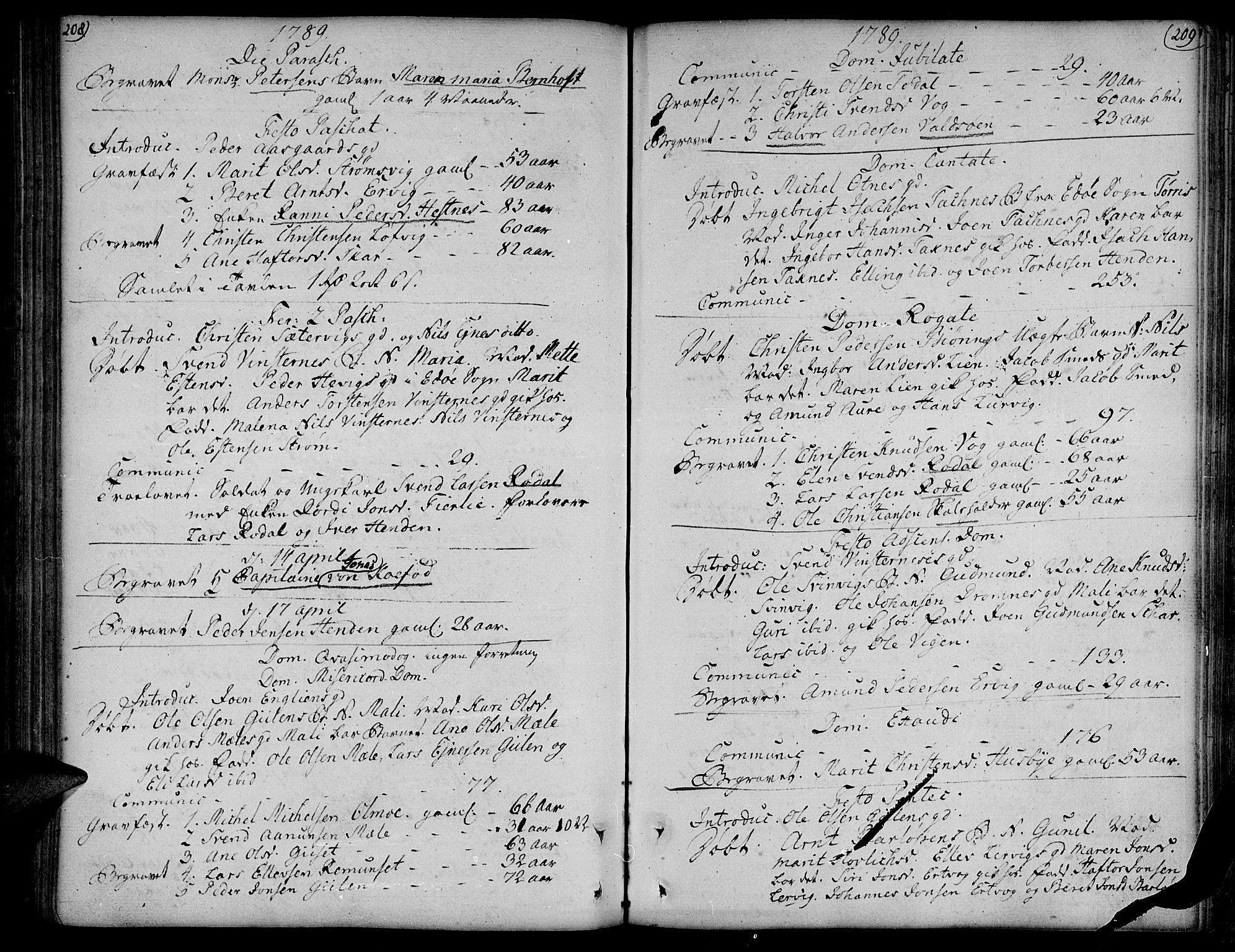 Ministerialprotokoller, klokkerbøker og fødselsregistre - Møre og Romsdal, AV/SAT-A-1454/578/L0902: Parish register (official) no. 578A01, 1772-1819, p. 208-209
