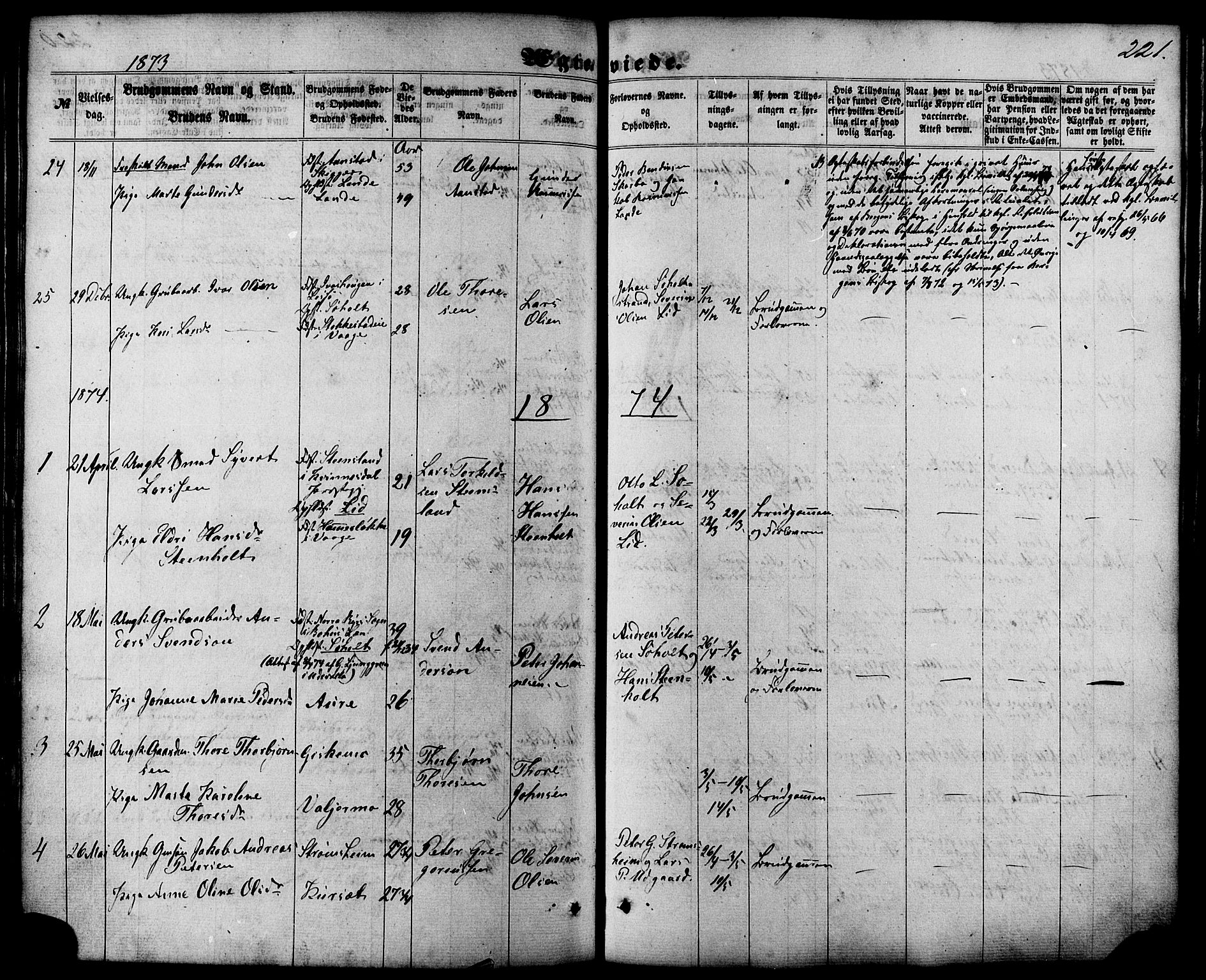 Ministerialprotokoller, klokkerbøker og fødselsregistre - Møre og Romsdal, SAT/A-1454/522/L0314: Parish register (official) no. 522A09, 1863-1877, p. 221