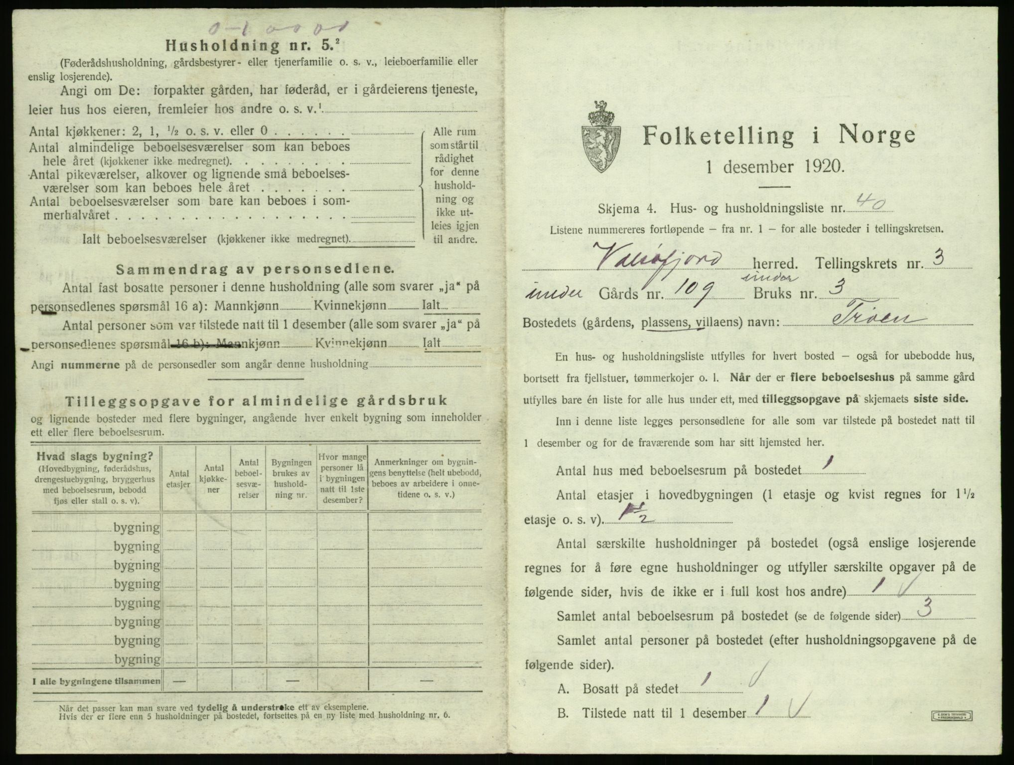 SAT, 1920 census for Valsøyfjord, 1920, p. 209