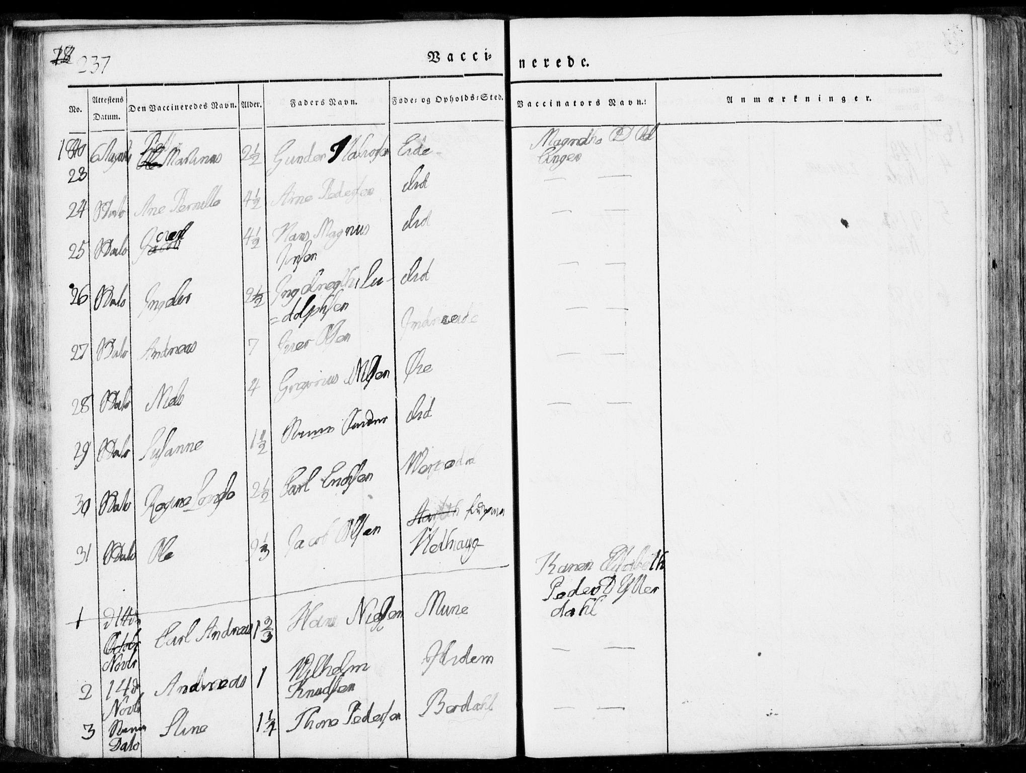 Ministerialprotokoller, klokkerbøker og fødselsregistre - Møre og Romsdal, AV/SAT-A-1454/519/L0248: Parish register (official) no. 519A07, 1829-1860, p. 237