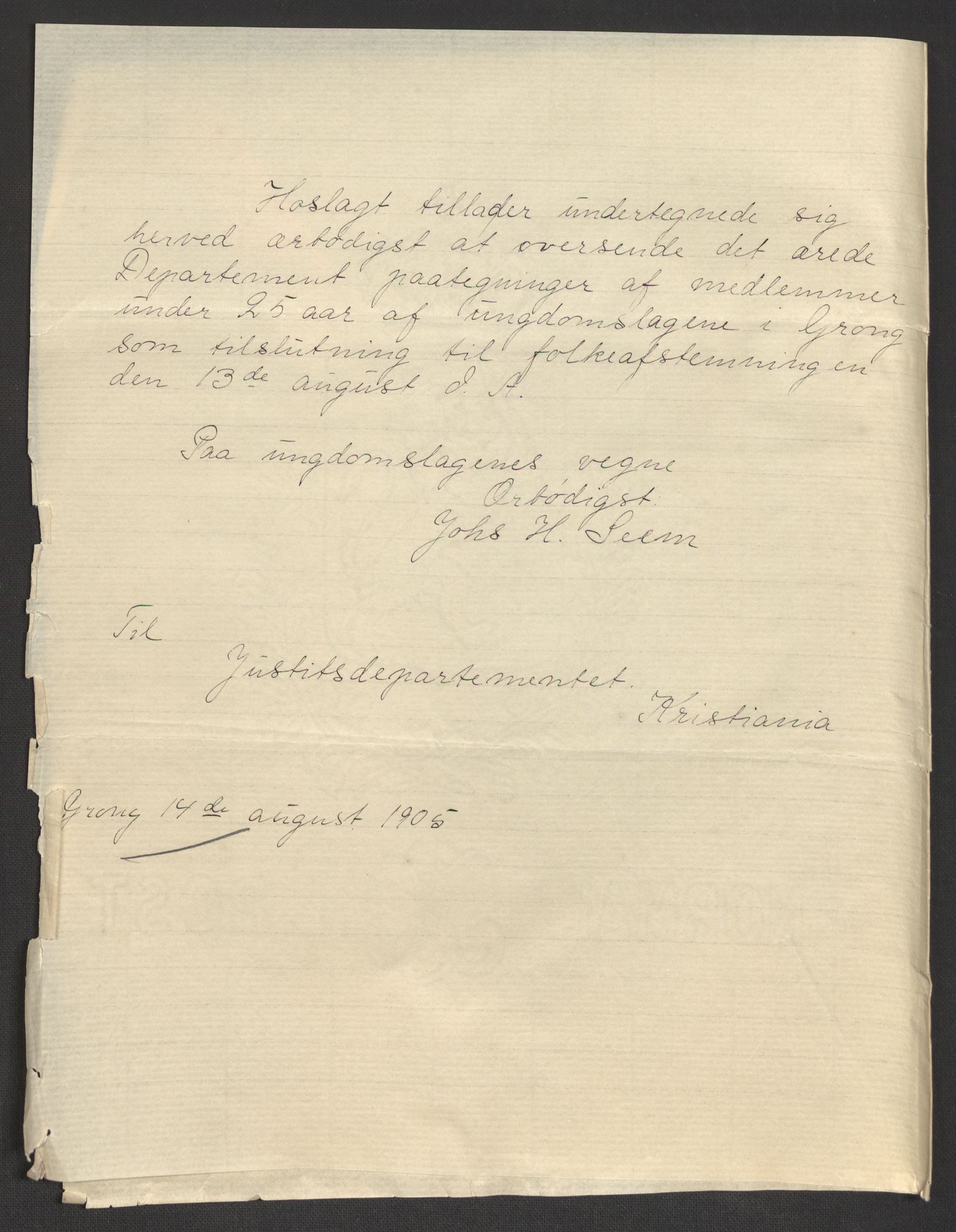Justisdepartementet, 2. sivilkontor C, RA/S-1040/F/L0125B/0002: Folkeavstemmingen august 1905 / Kvinnenes stemmelister, 1905, p. 100