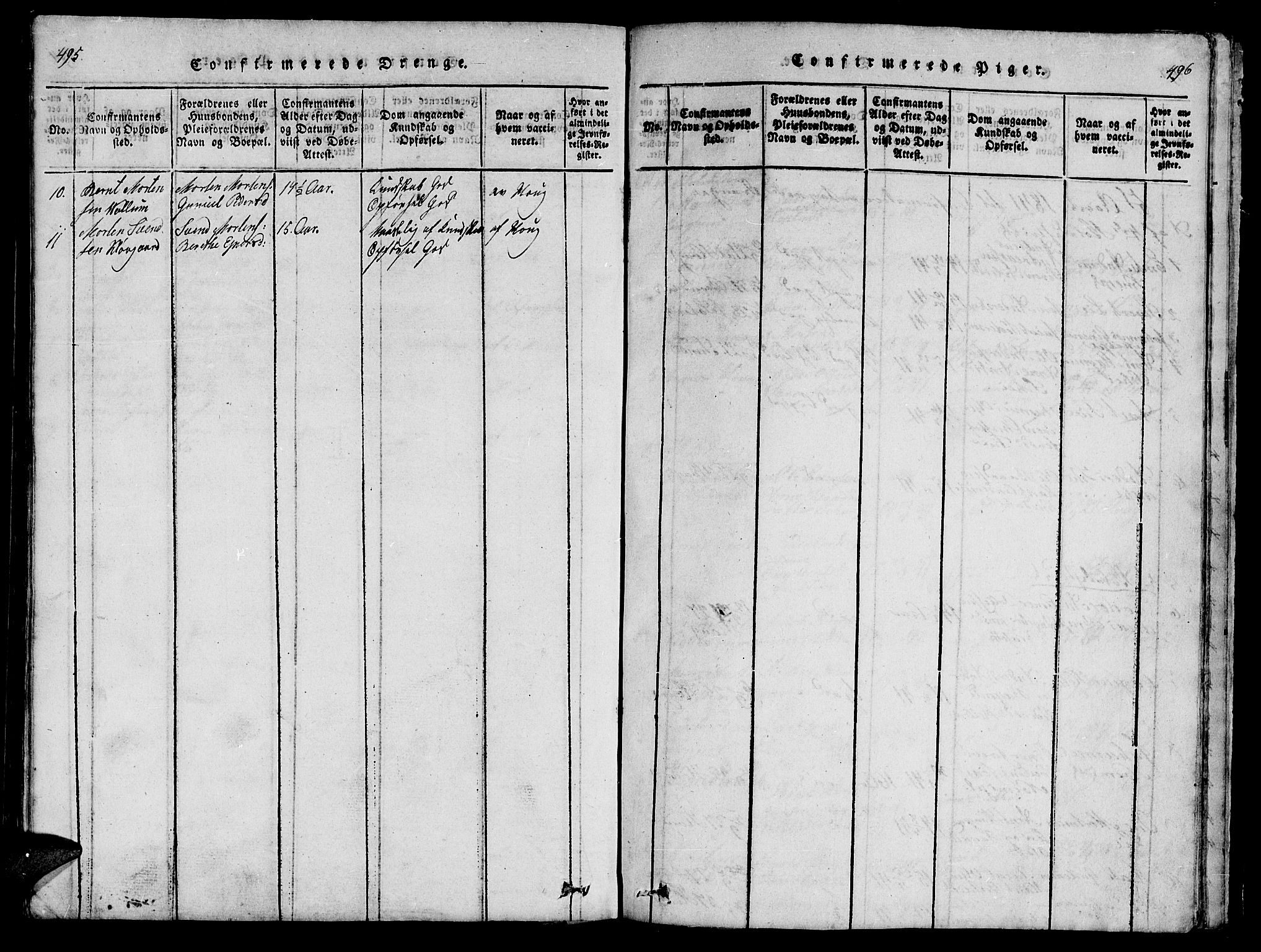 Ministerialprotokoller, klokkerbøker og fødselsregistre - Nord-Trøndelag, SAT/A-1458/747/L0459: Parish register (copy) no. 747C01, 1816-1842, p. 495-496