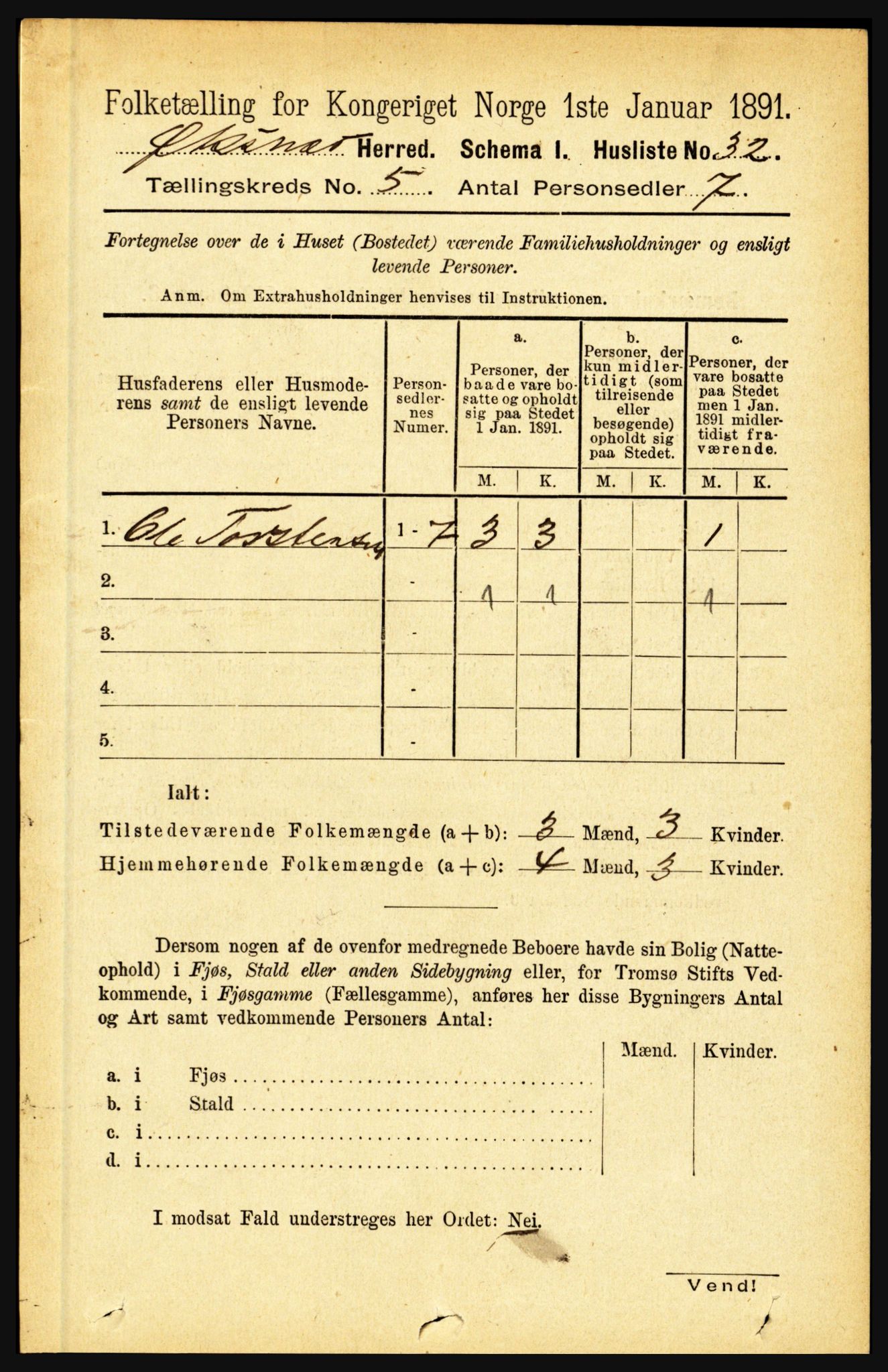 RA, 1891 census for 1868 Øksnes, 1891, p. 2199